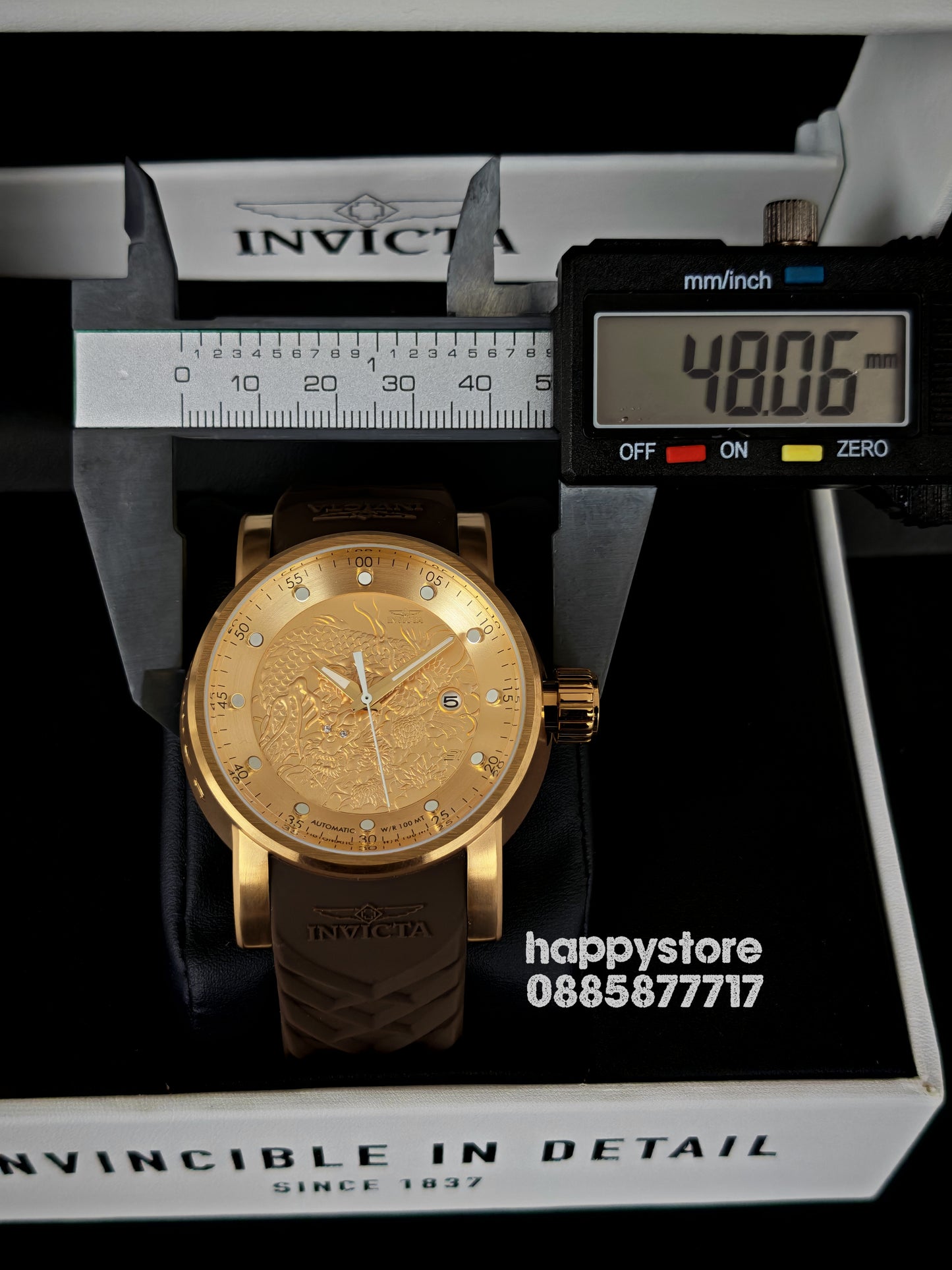 INVICTA Yakuza Gold/Brown automatic 48 mm
