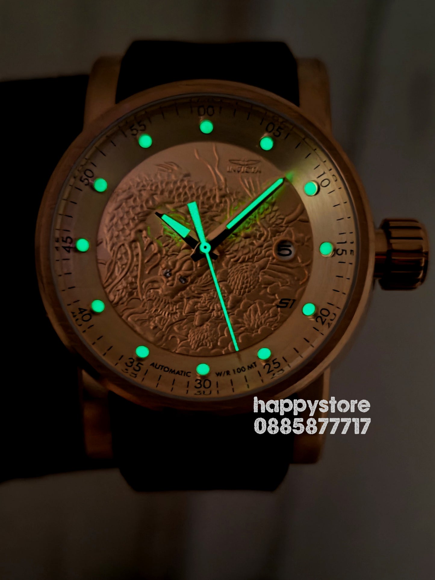INVICTA Yakuza Gold/Brown automatic 48 mm