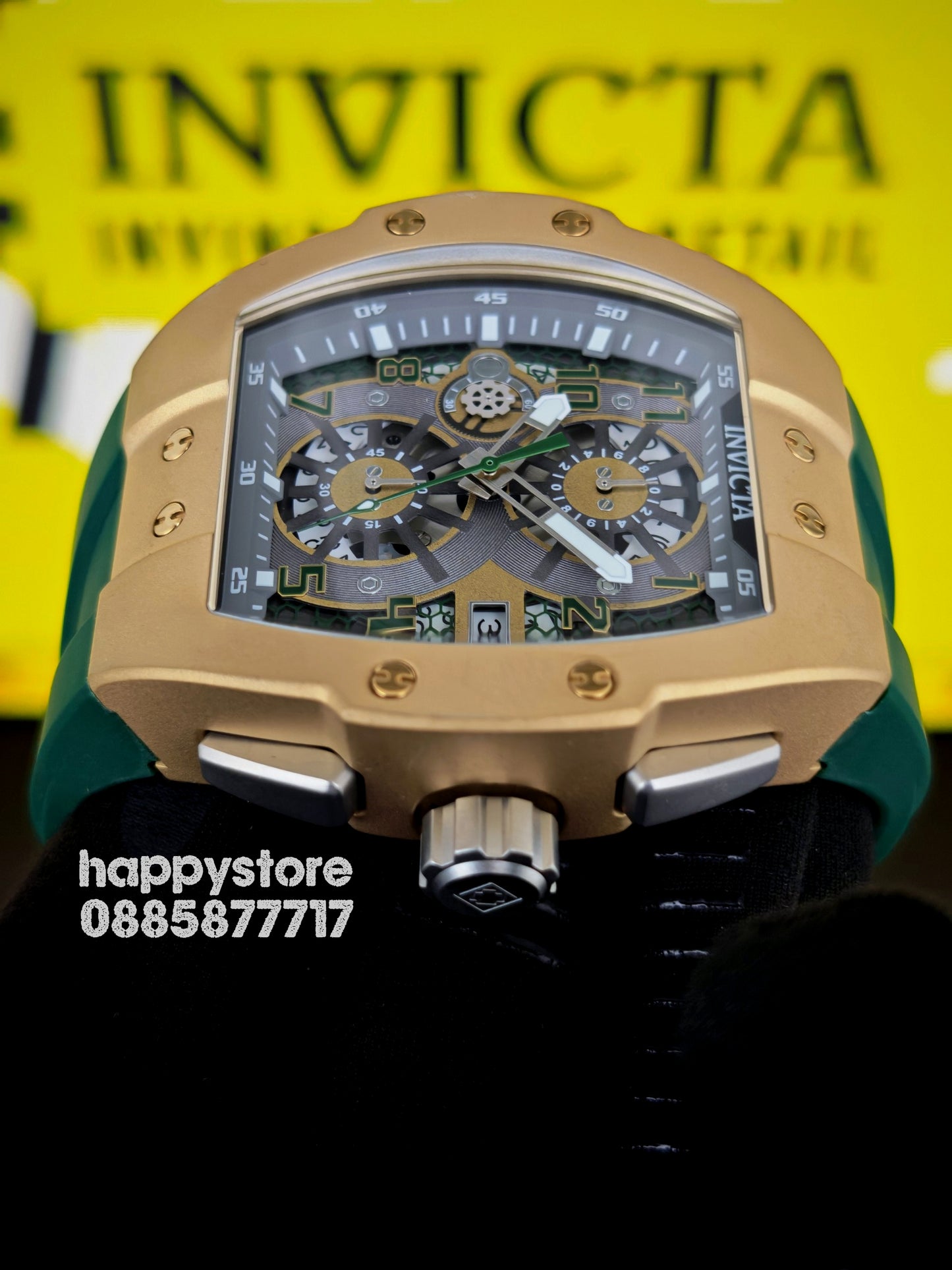 INVICTA Racing Strada Gold/Green 47 mm