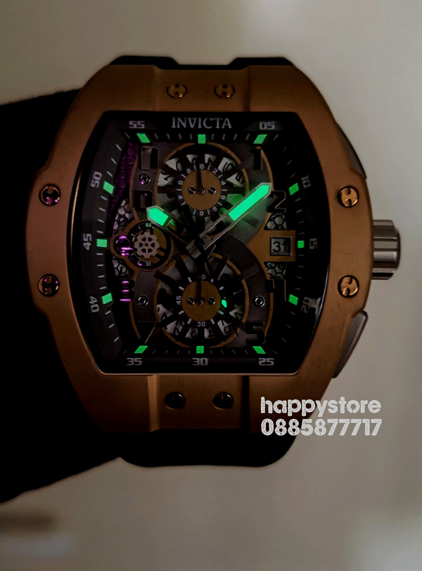 INVICTA Racing Strada Gold/Green 47 mm