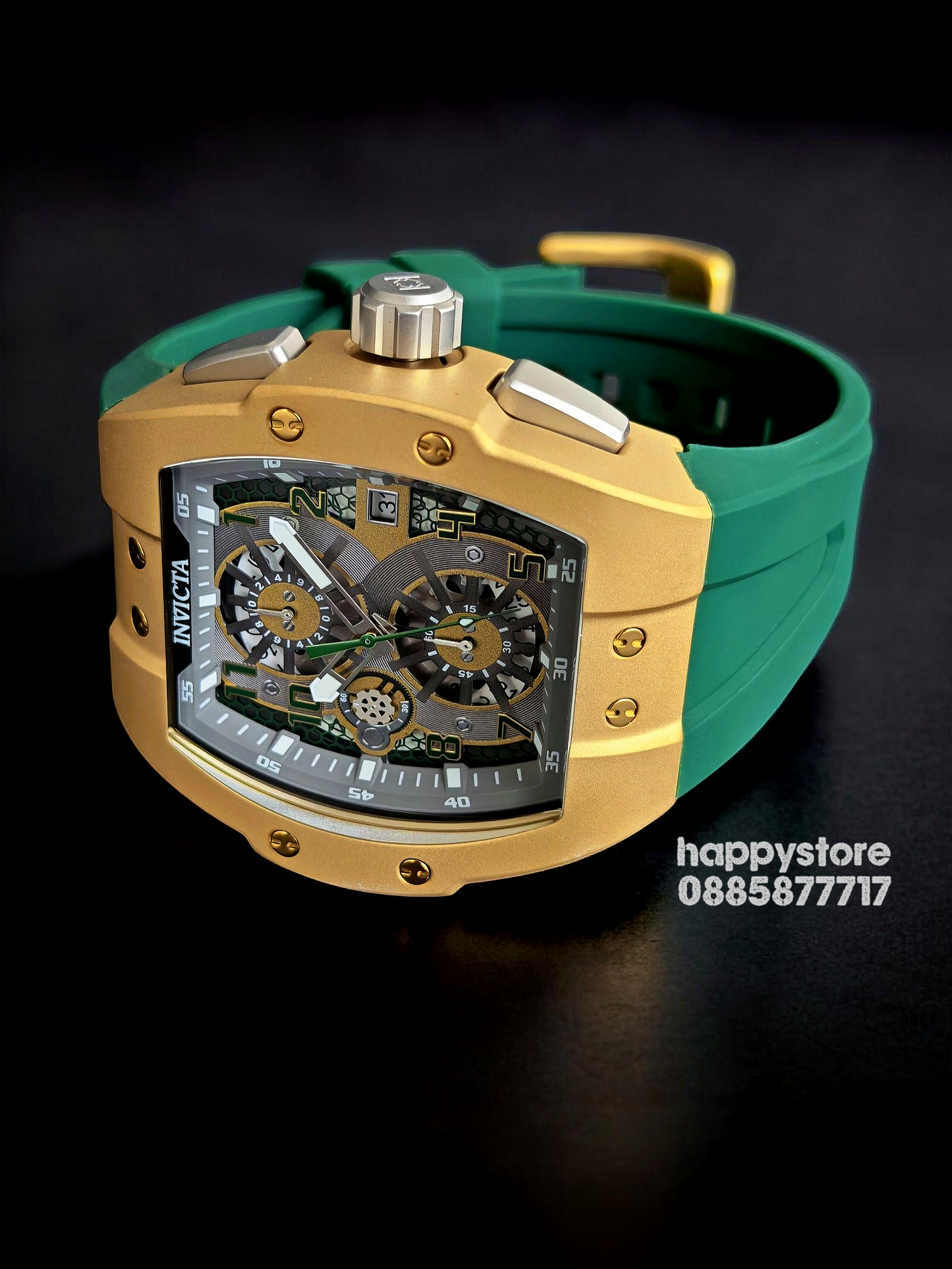 INVICTA Racing Strada Gold/Green 47 mm