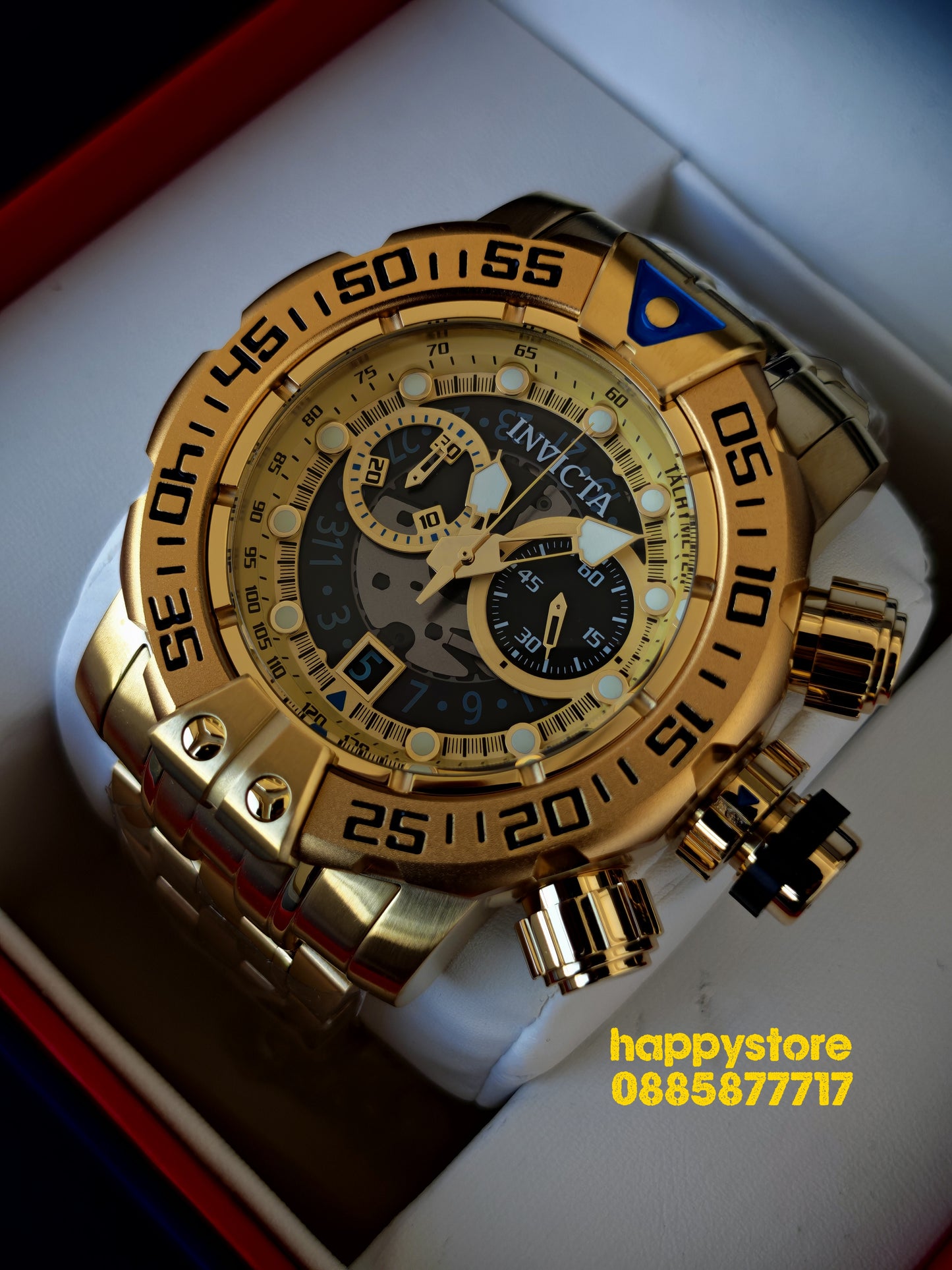 INVICTA Foxhound full metal Gold 57 mm