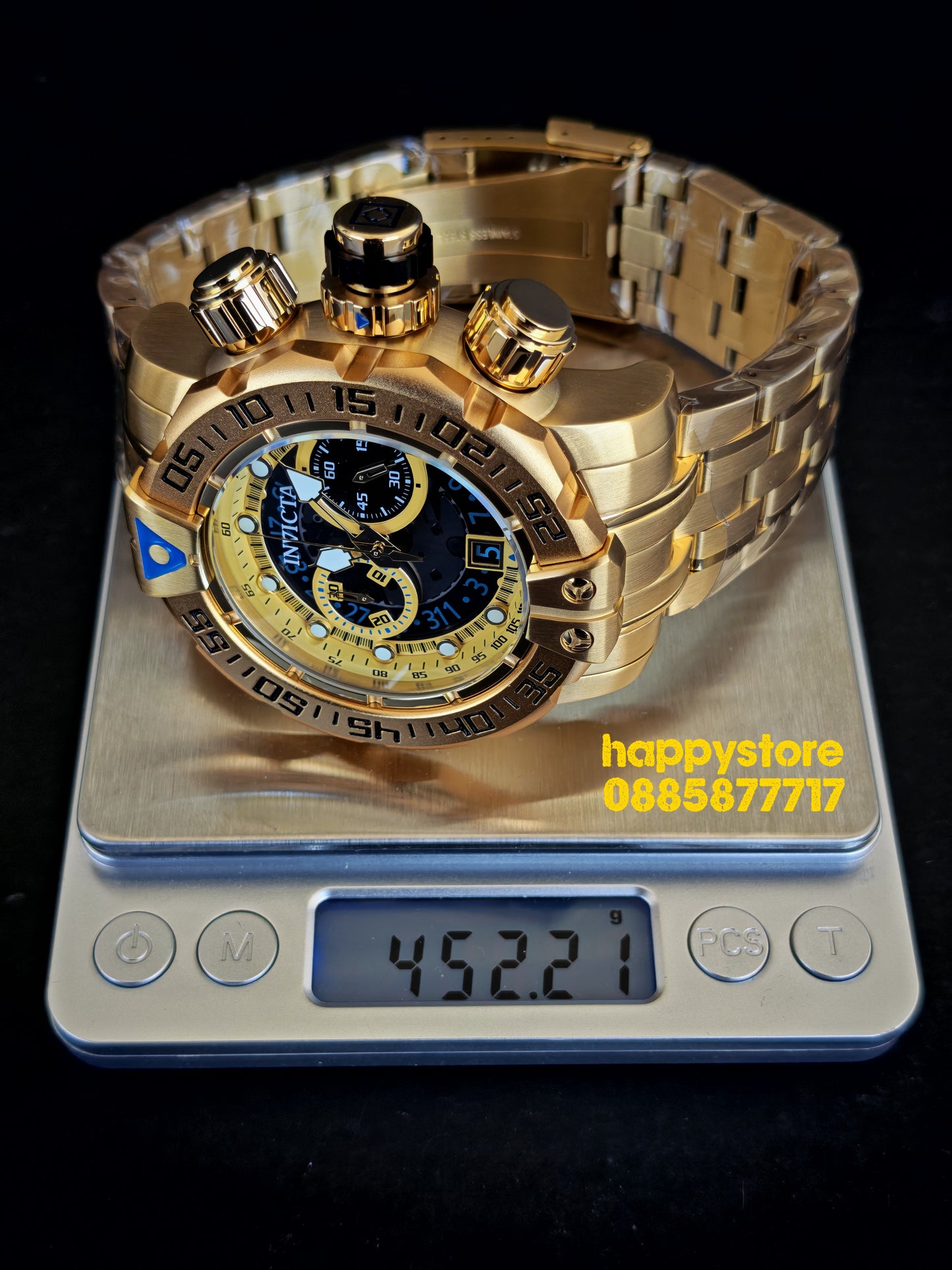 INVICTA Foxhound full metal Gold 57 mm