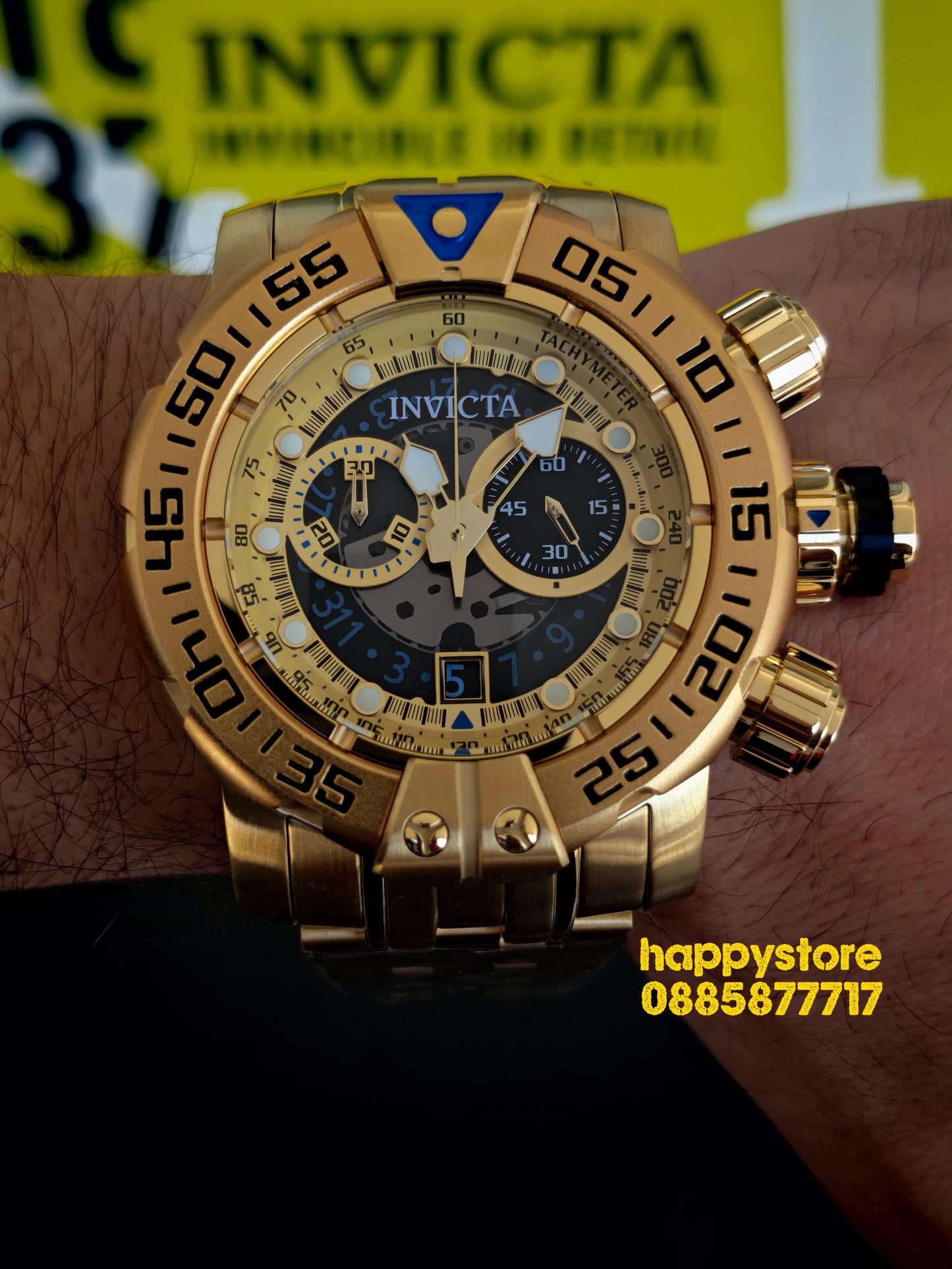 INVICTA Foxhound full metal Gold 57 mm