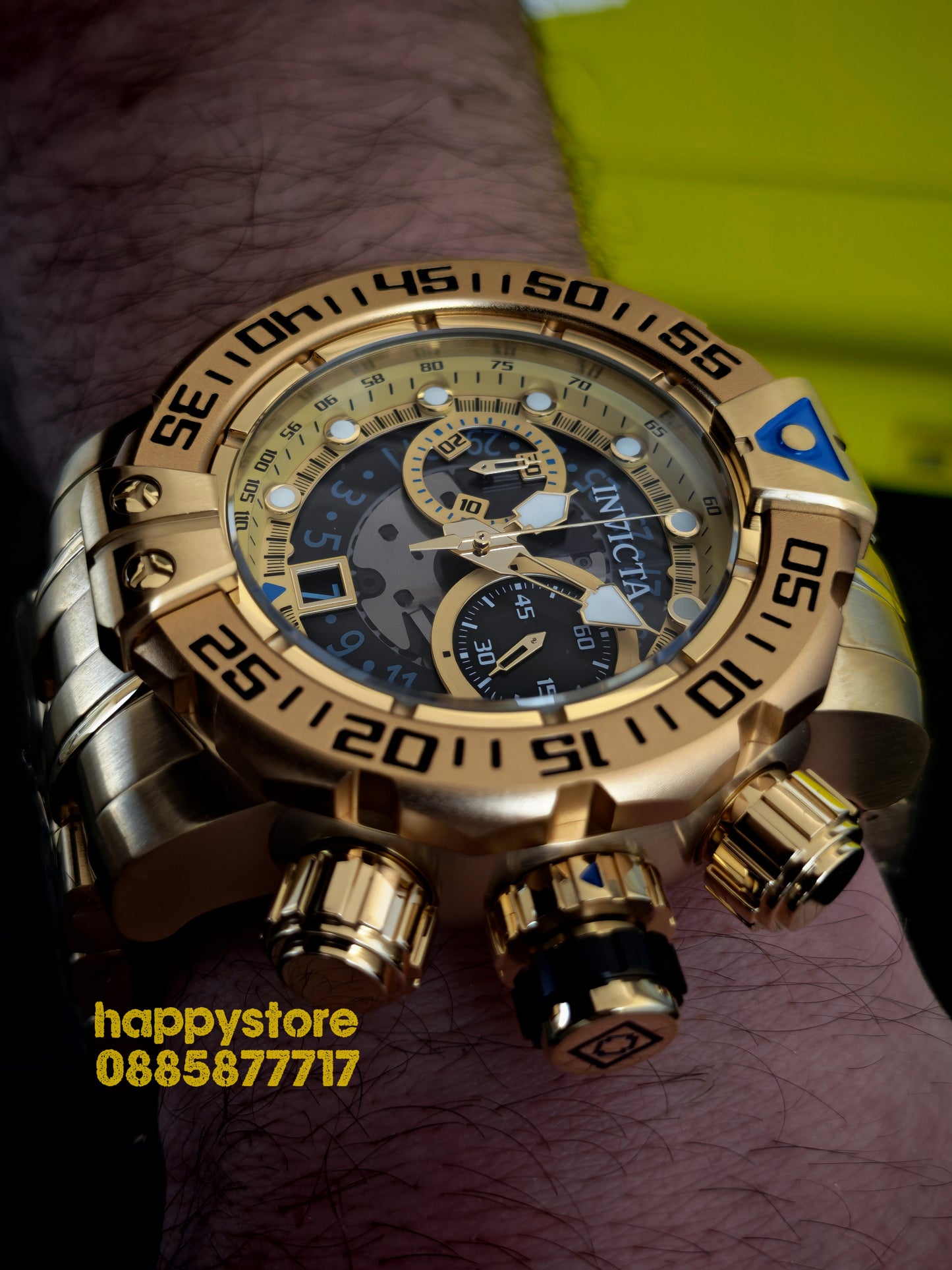 INVICTA Foxhound full metal Gold 57 mm