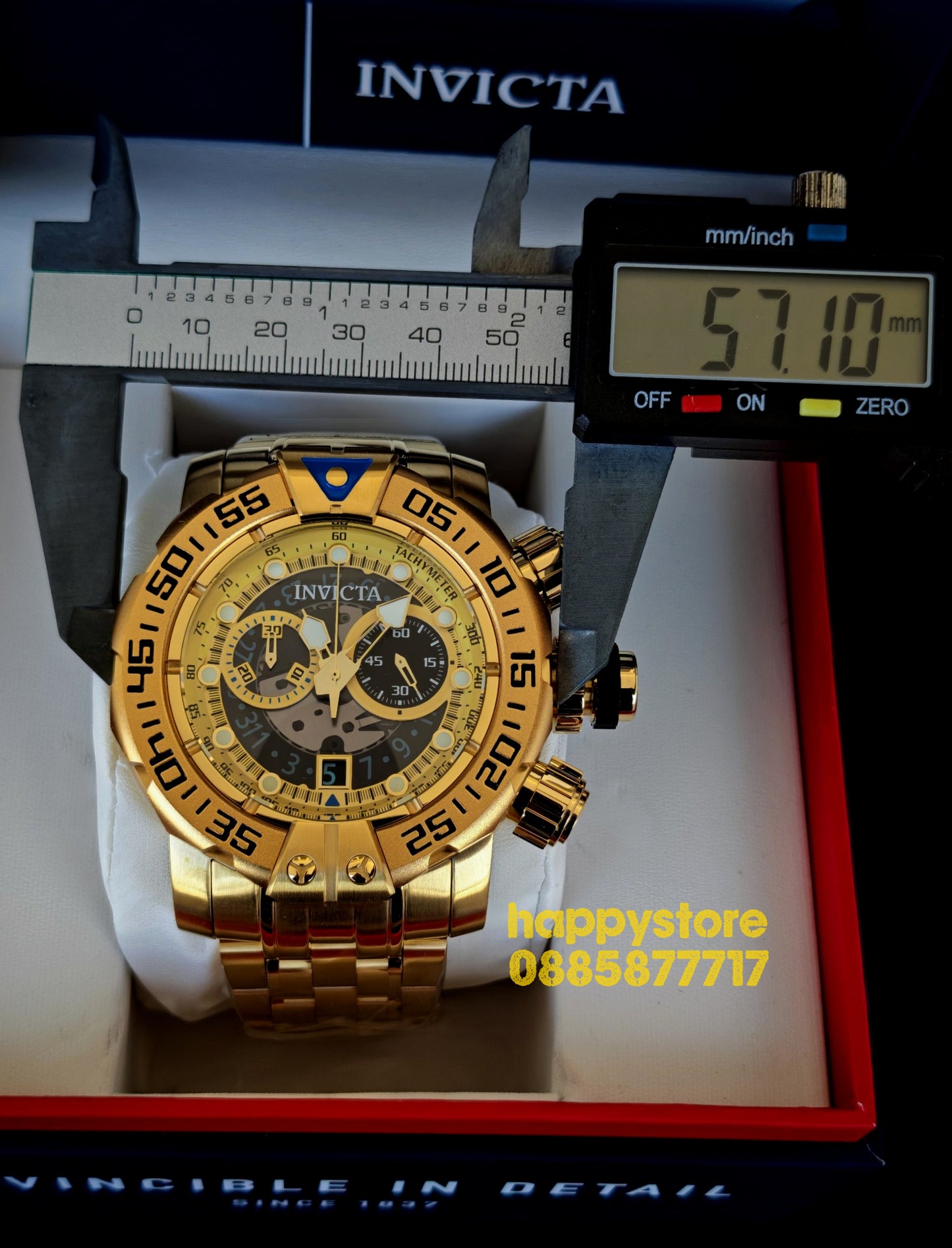 INVICTA Foxhound full metal Gold 57 mm