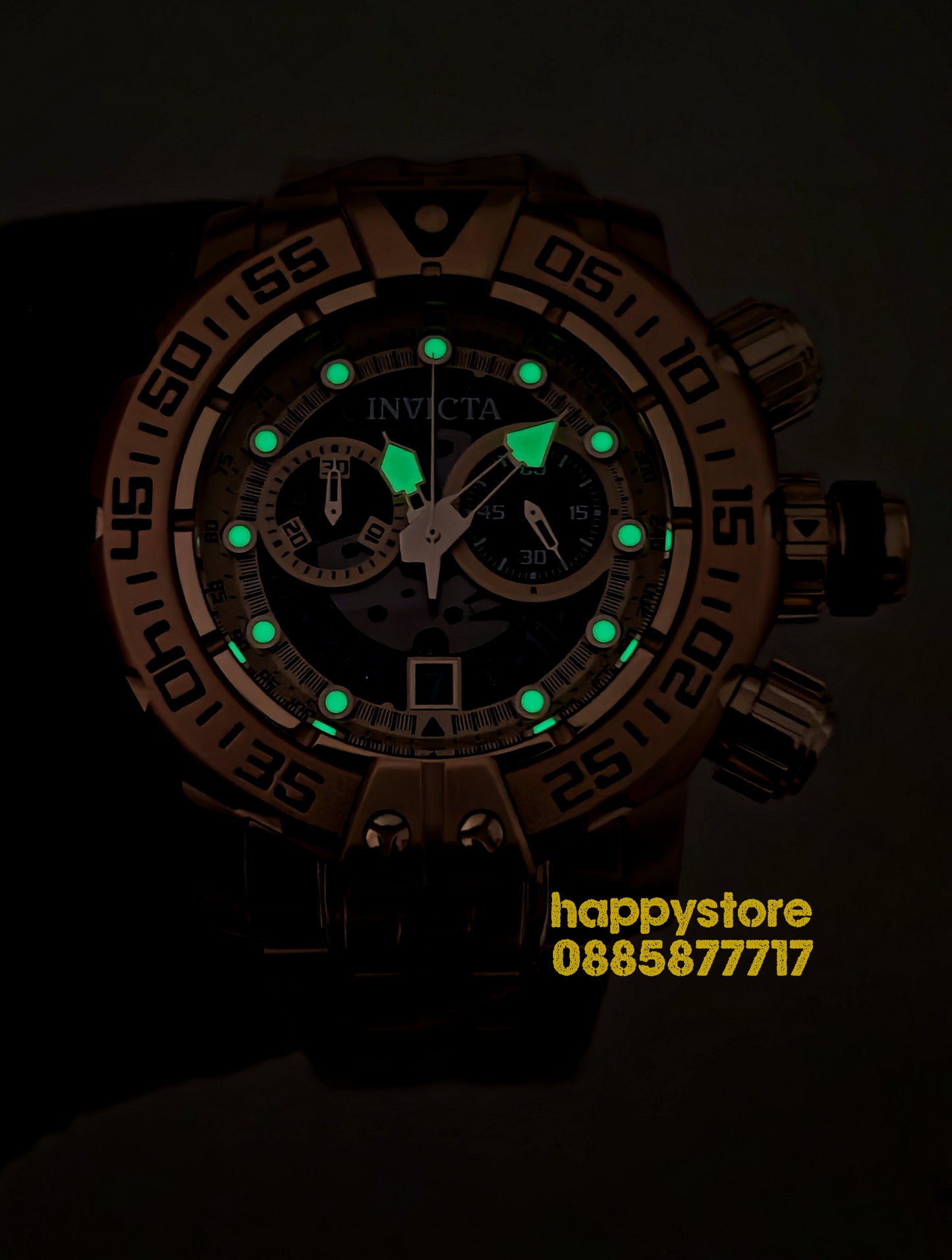 INVICTA Foxhound full metal Gold 57 mm