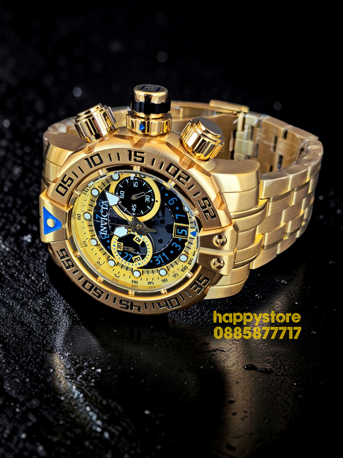 INVICTA Foxhound full metal Gold 57 mm