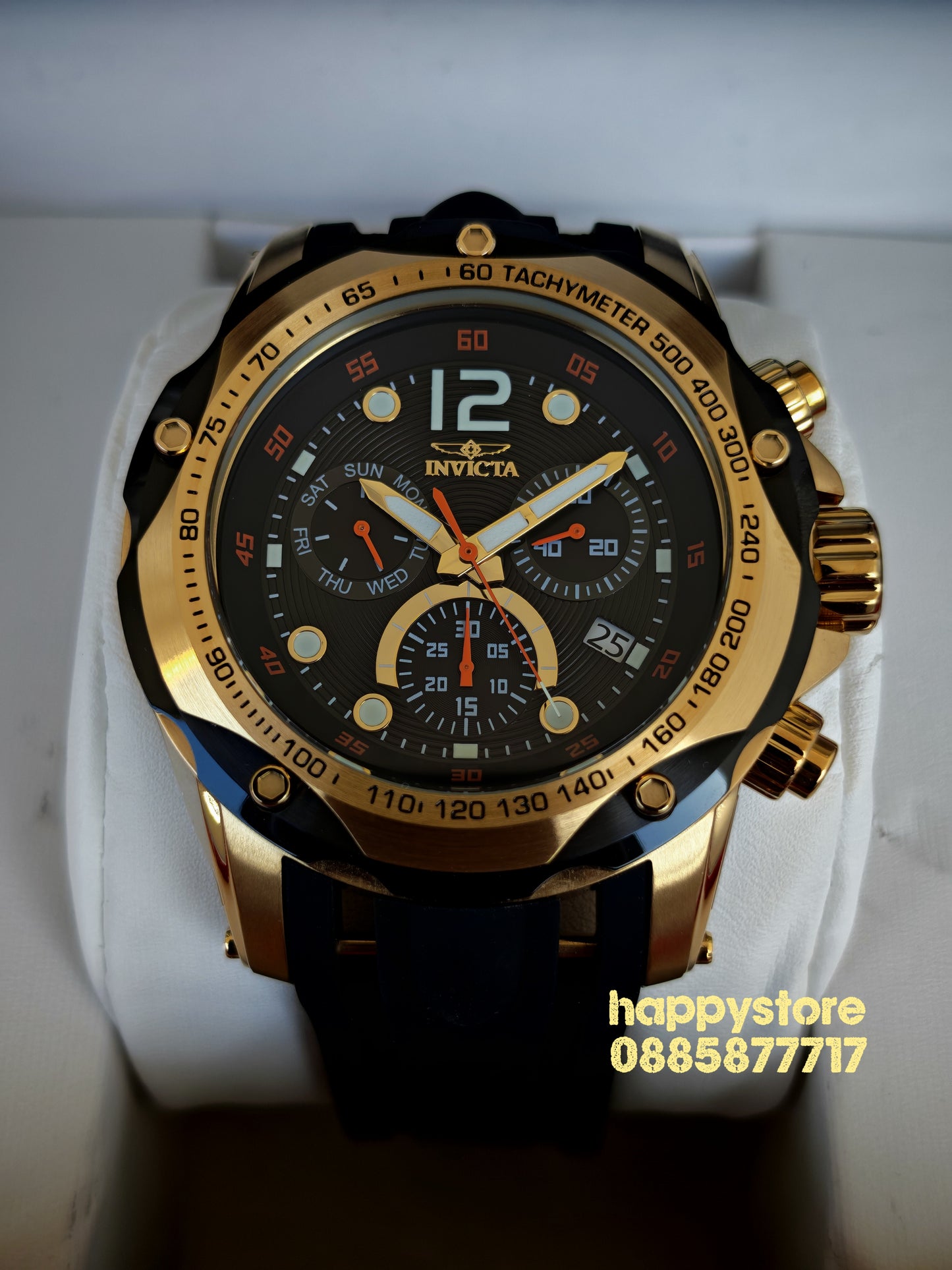 INVICTA Speedway black/gold Swiss Ronda 51 mm