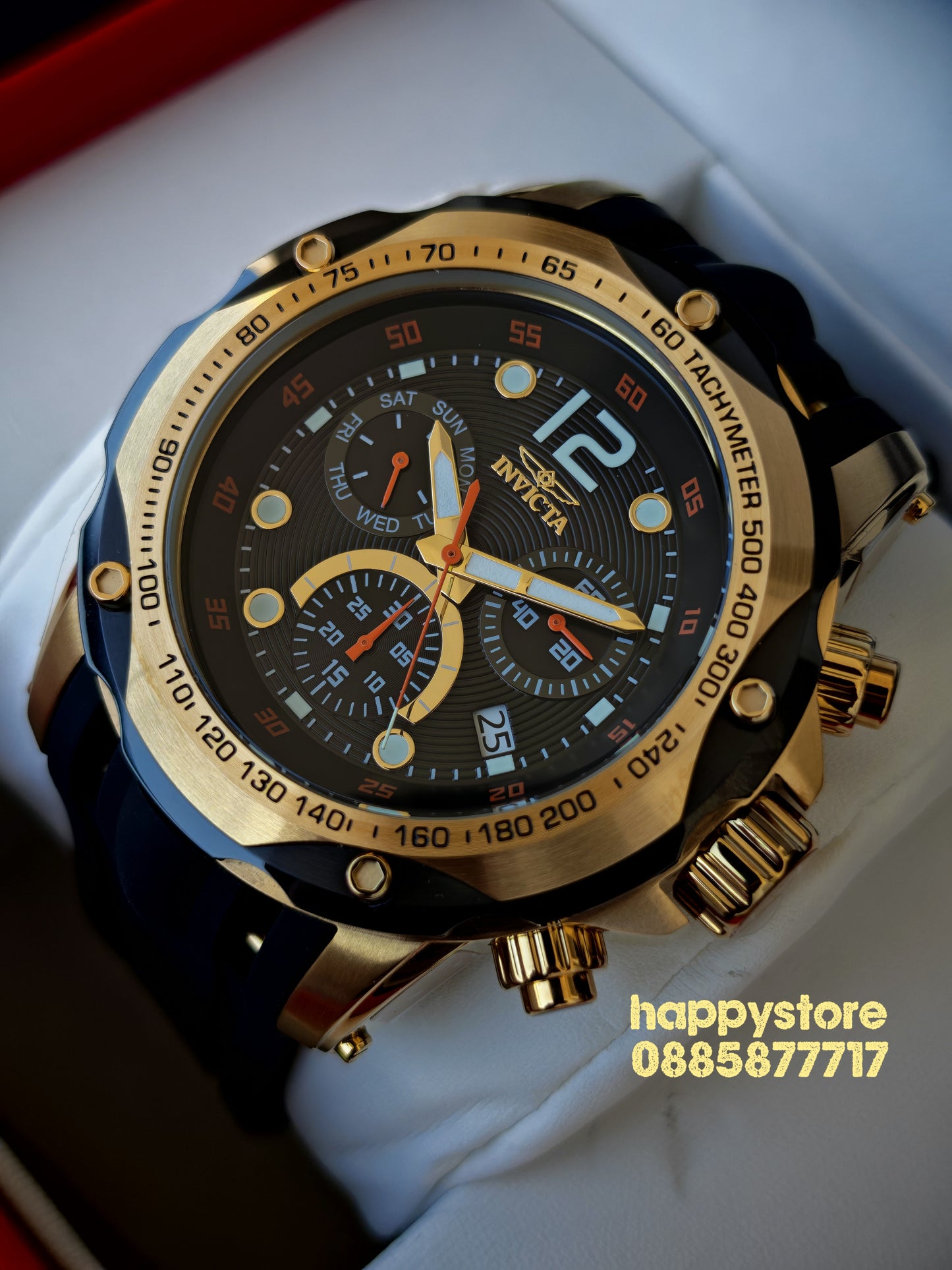 INVICTA Speedway black/gold Swiss Ronda 51 mm