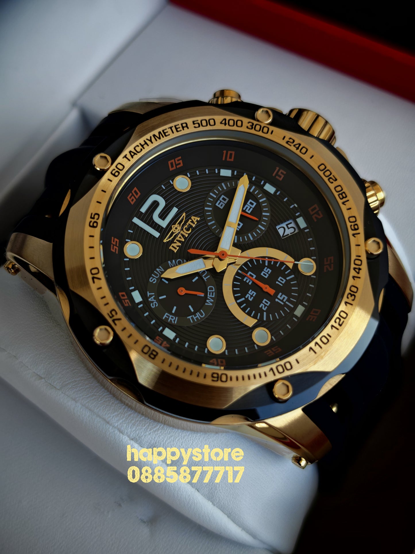 INVICTA Speedway black/gold Swiss Ronda 51 mm