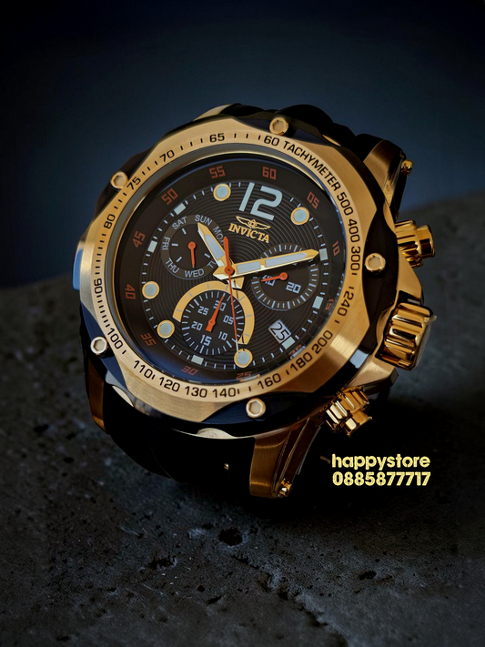 INVICTA Speedway black/gold Swiss Ronda 51 mm