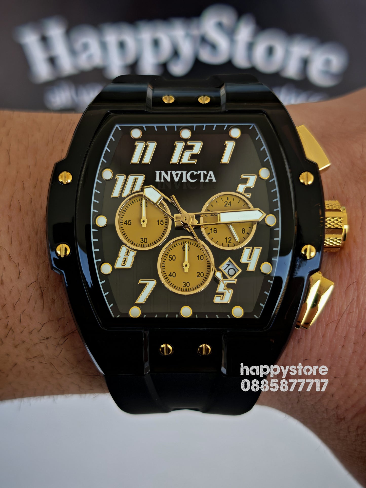 INVICTA Ghost black/gold 47 mm