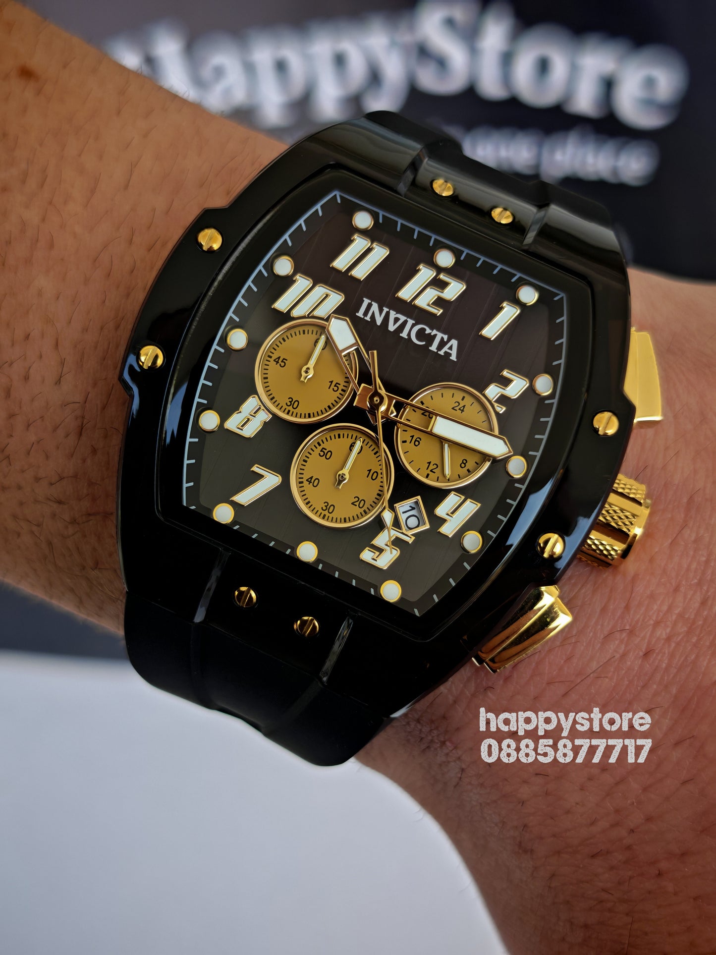 INVICTA Ghost black/gold 47 mm