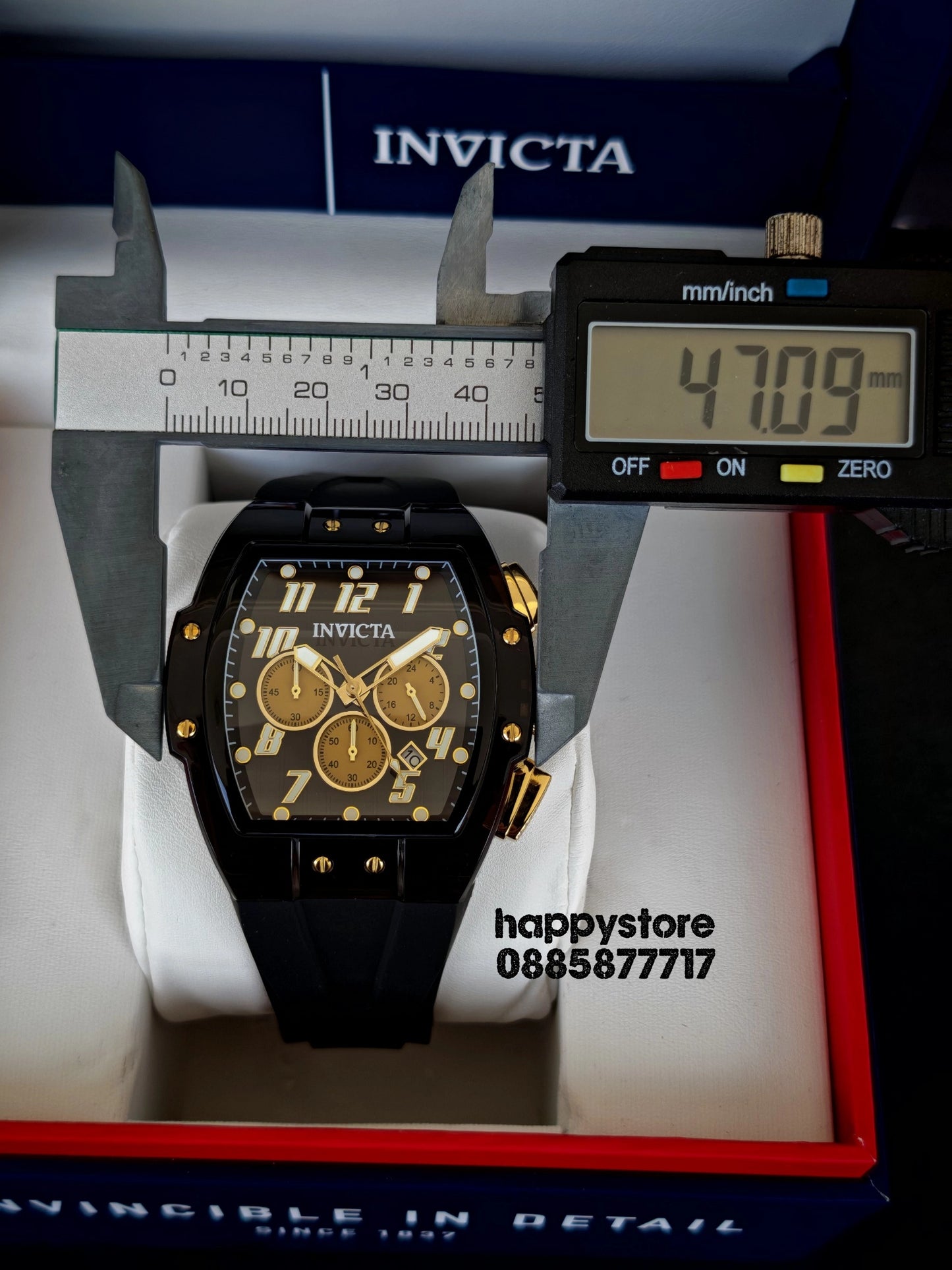 INVICTA Ghost black/gold 47 mm