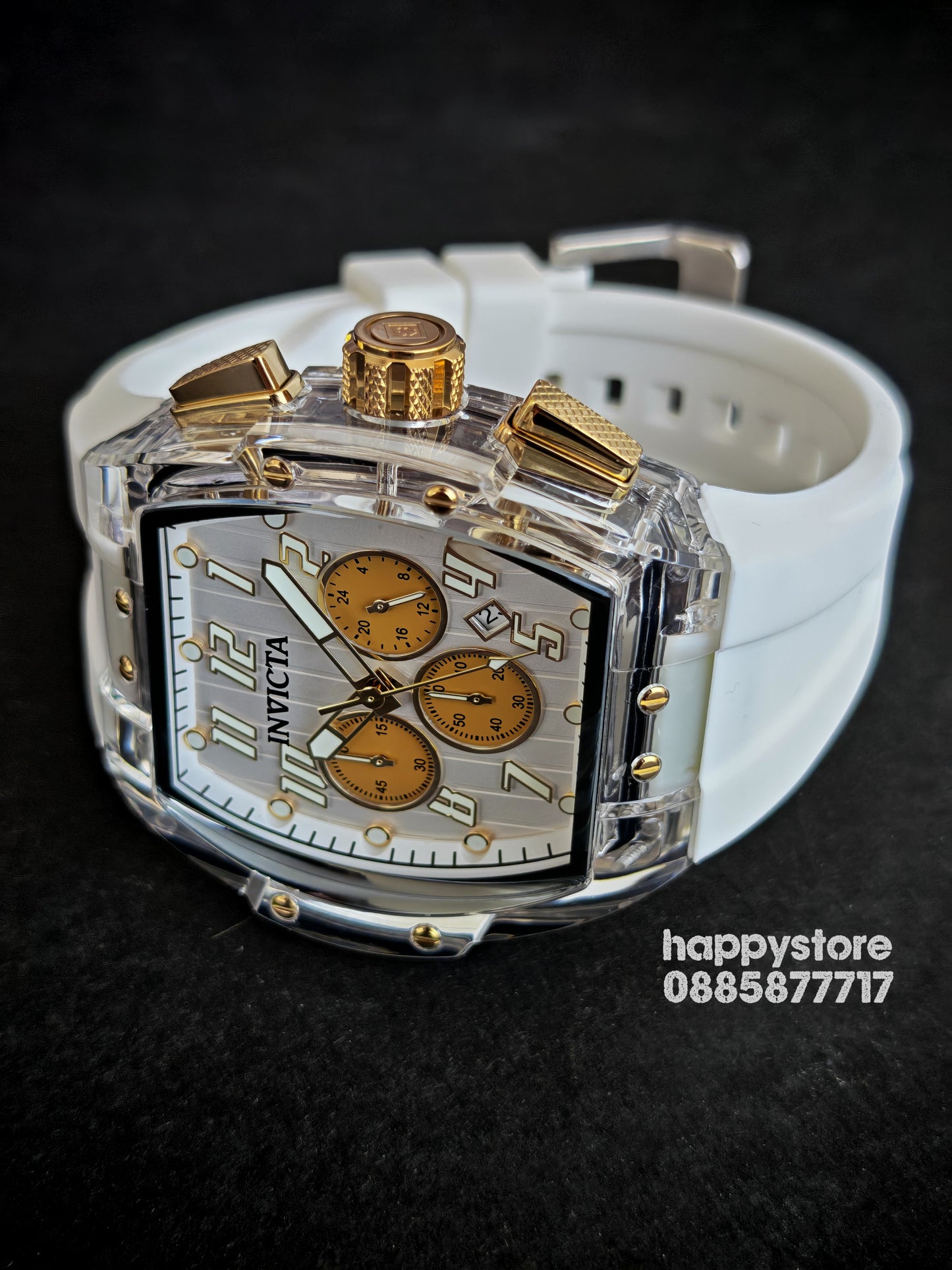 INVICTA Ghost white/gold 47 mm