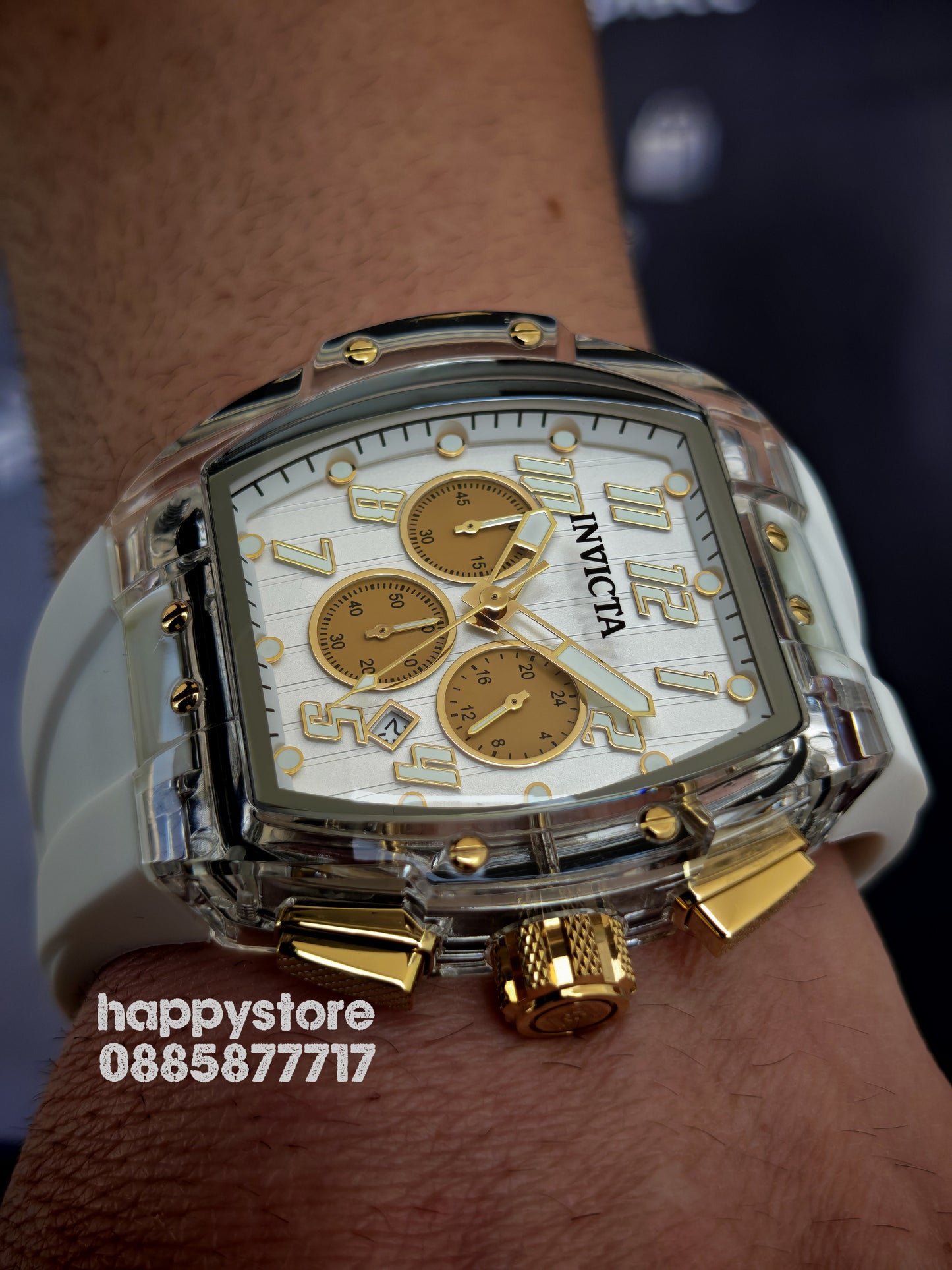 INVICTA Ghost white/gold 47 mm