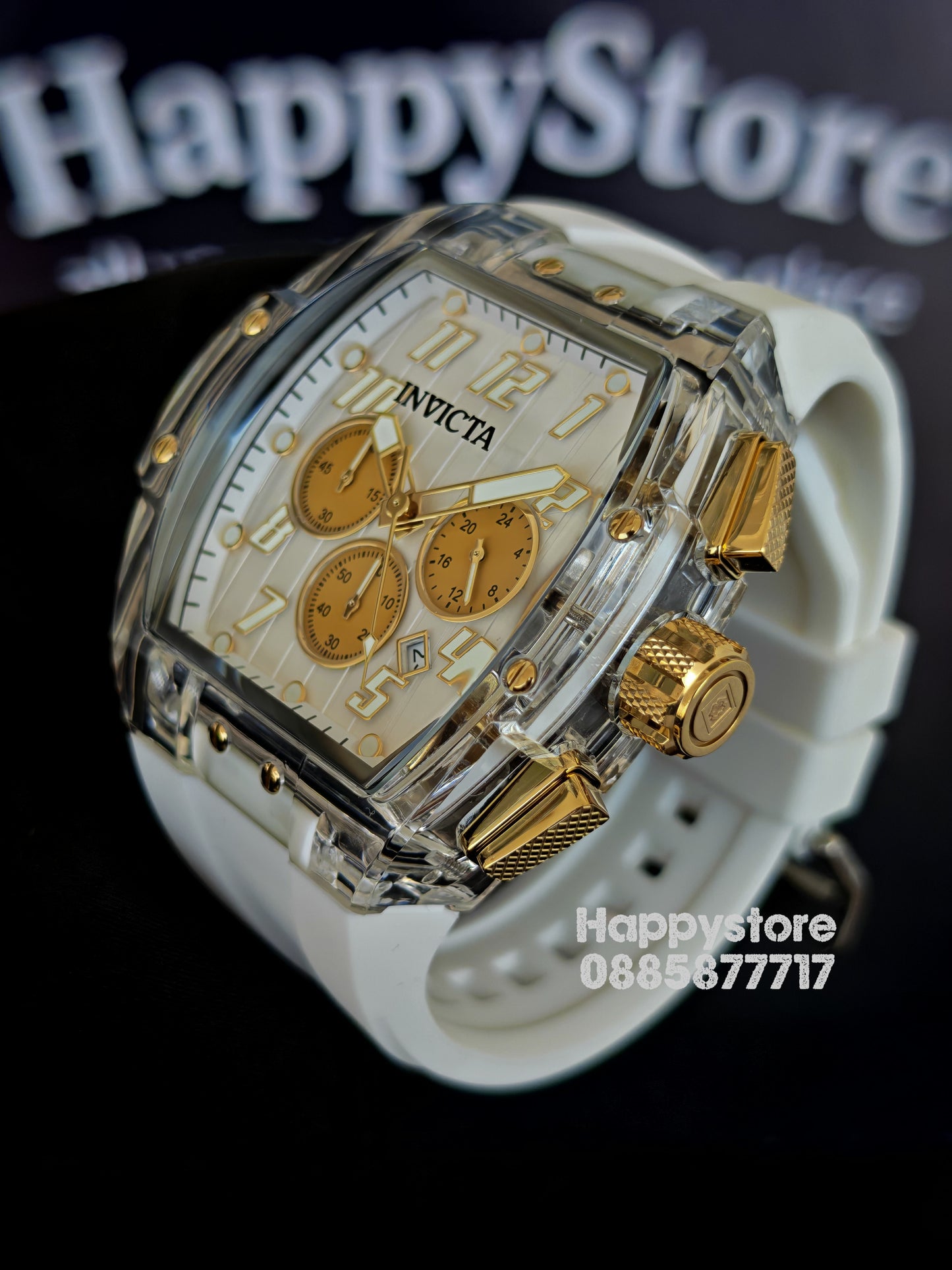 INVICTA Ghost white/gold 47 mm