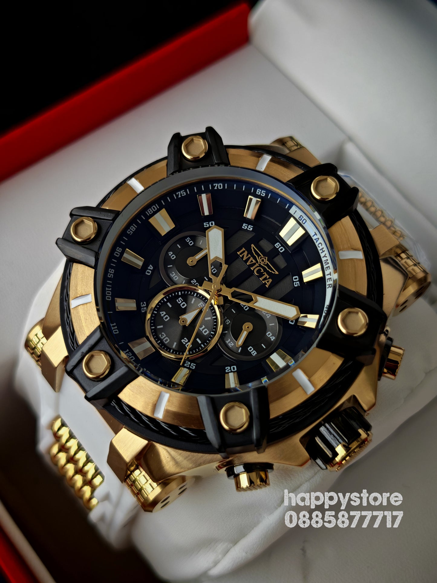 INVICTA Bolt Gunmetal white/gold 52 mm