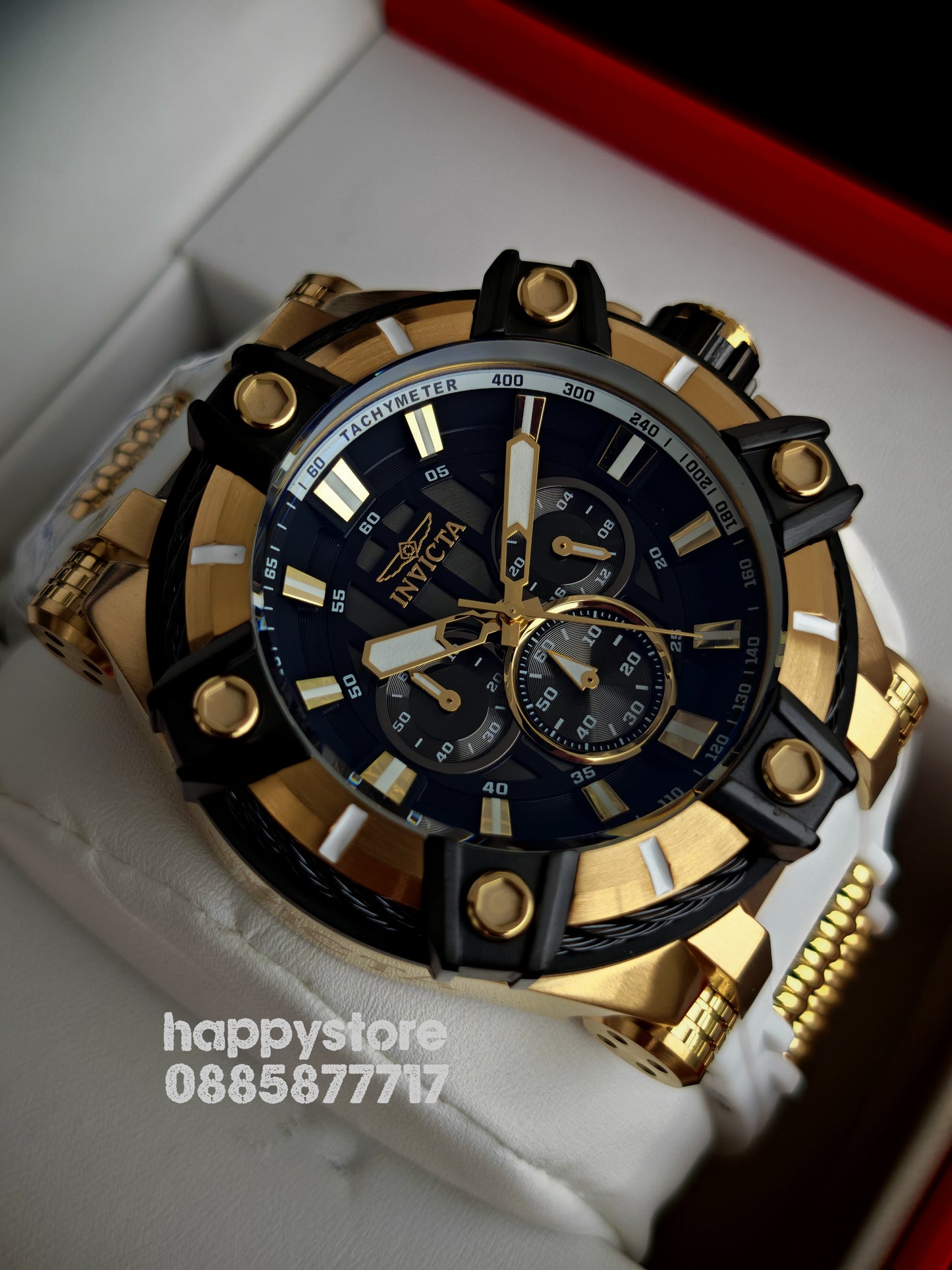 INVICTA Bolt Gunmetal white/gold 52 mm