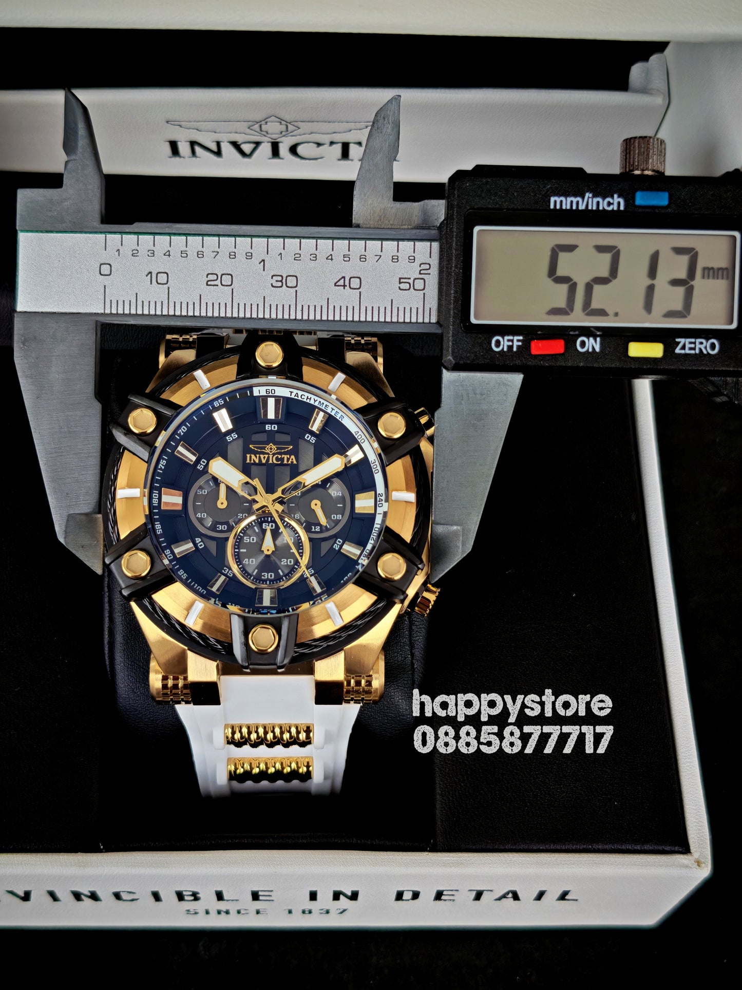 INVICTA Bolt Gunmetal white/gold 52 mm