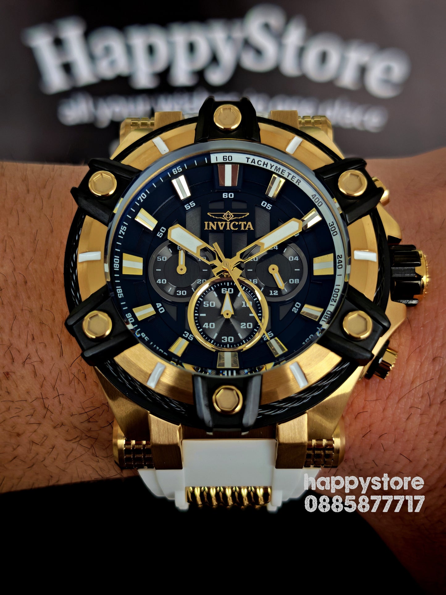 INVICTA Bolt Gunmetal white/gold 52 mm