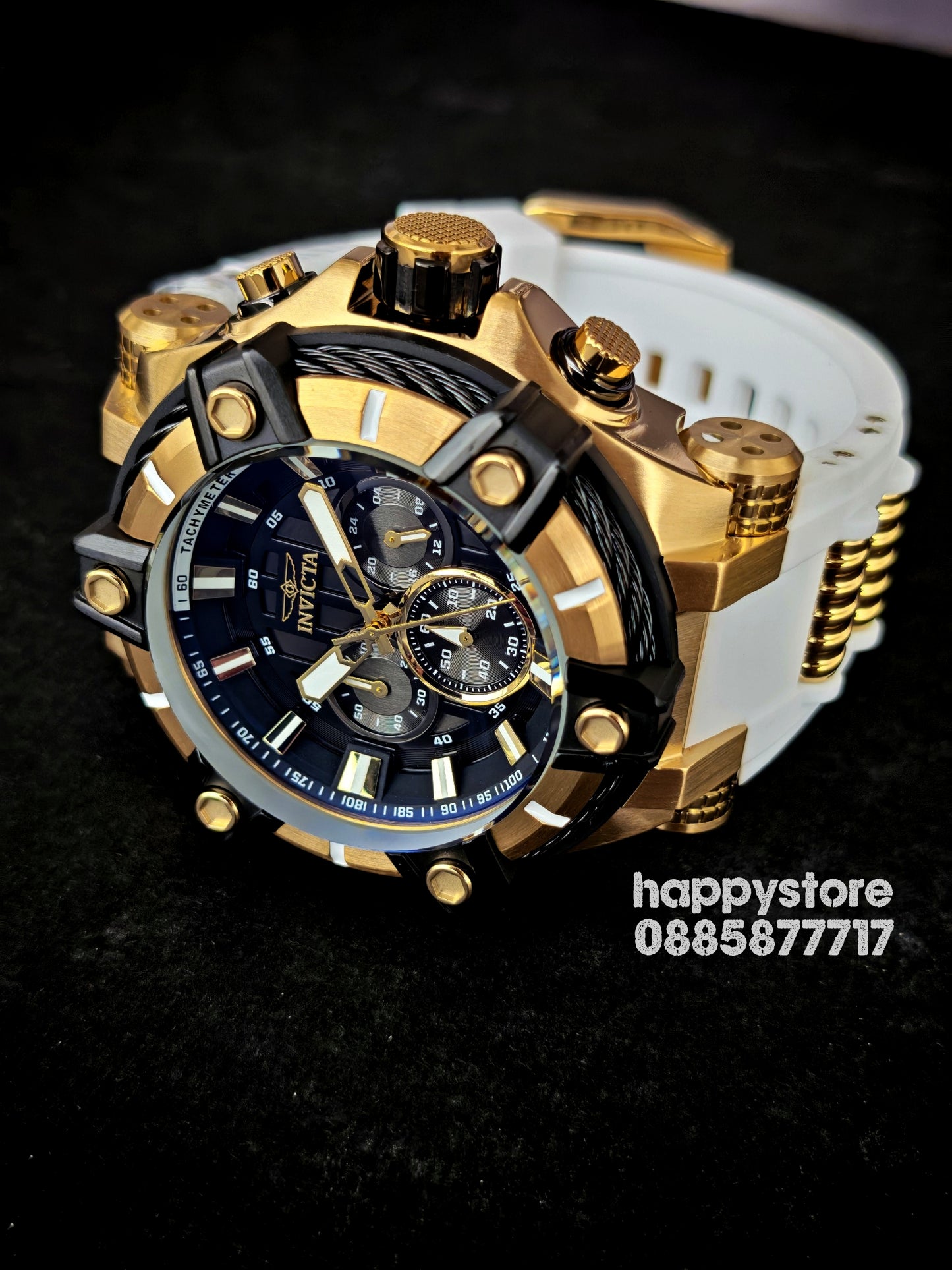 INVICTA Bolt Gunmetal white/gold 52 mm