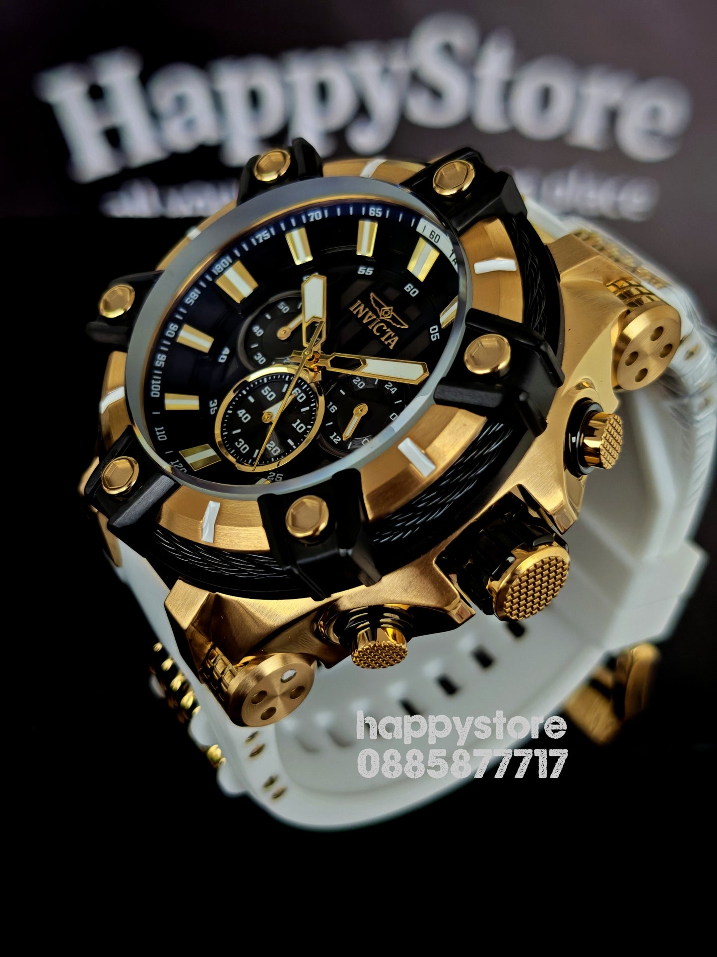 INVICTA Bolt Gunmetal white/gold 52 mm
