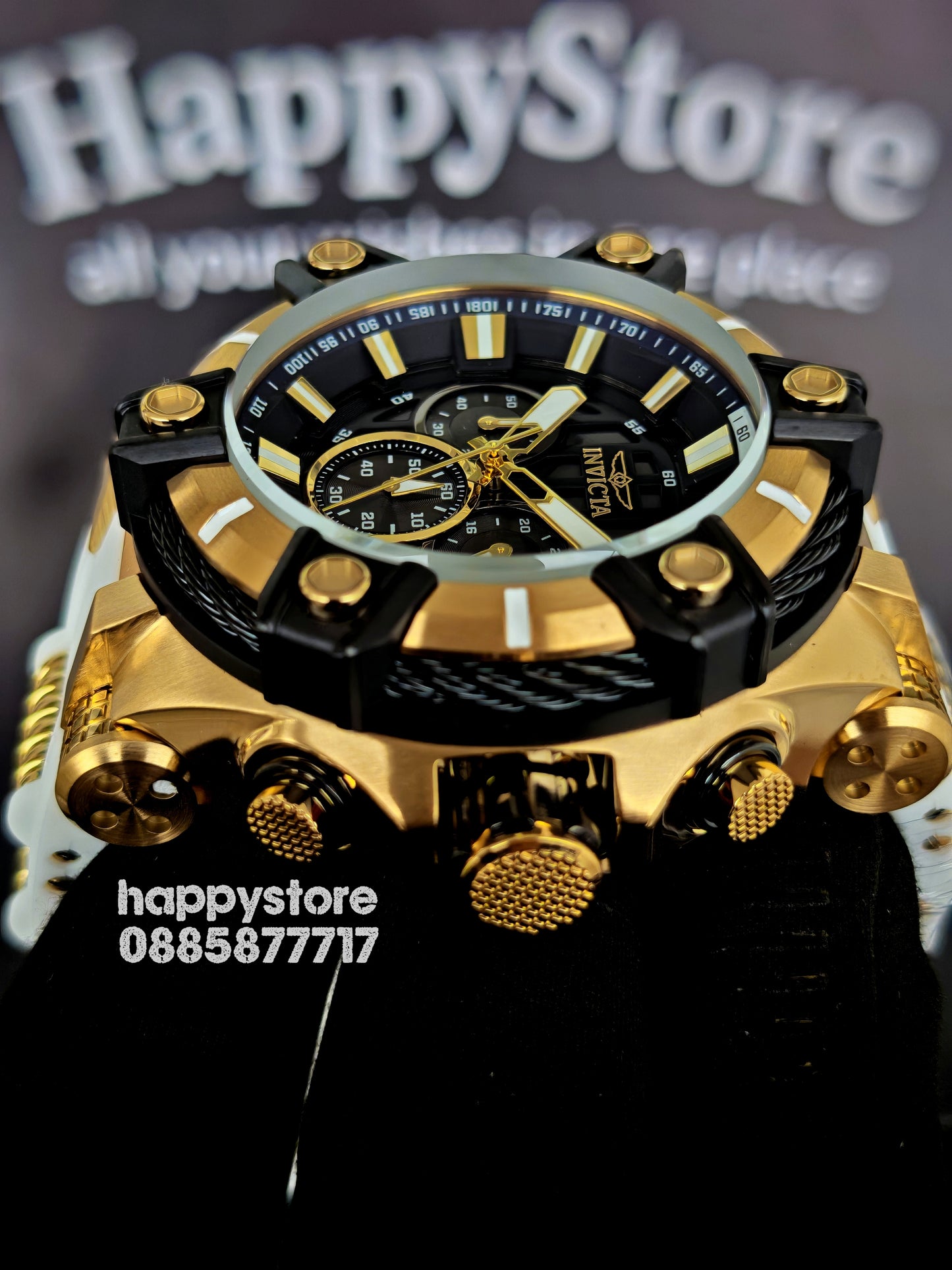INVICTA Bolt Gunmetal white/gold 52 mm