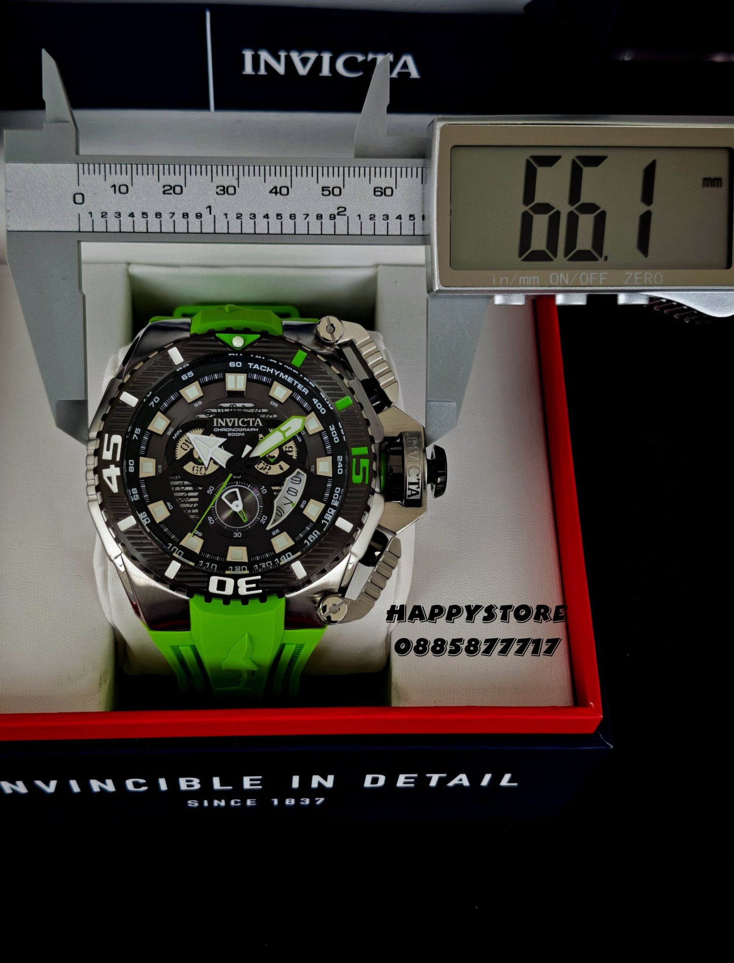INVICTA Optimus Light Green 66 mm