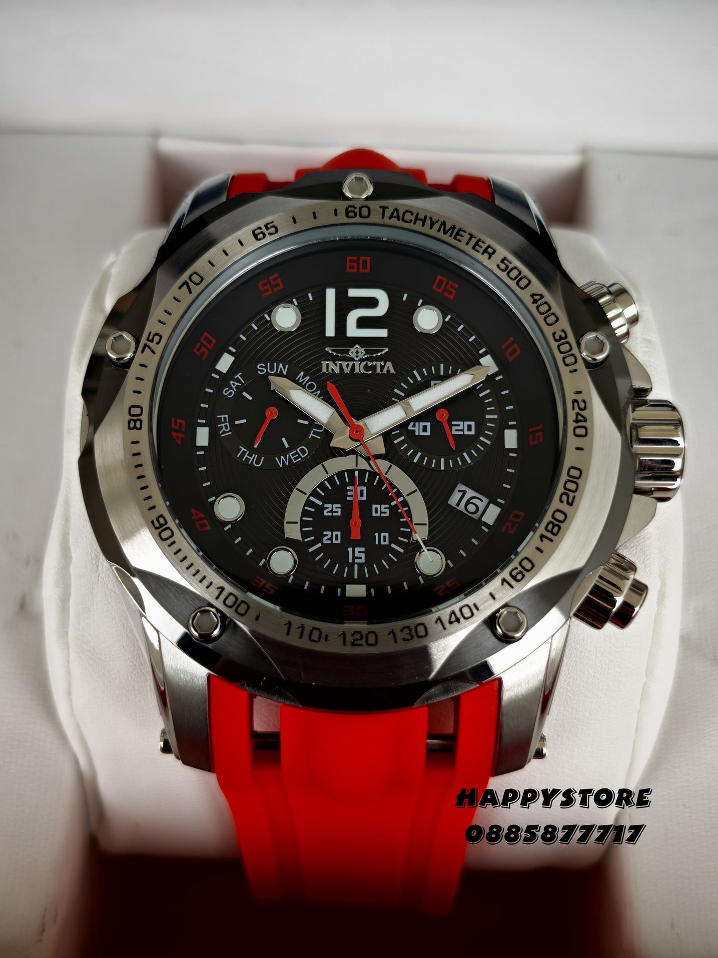 INVICTA Speedway Red Swiss Ronda 51 mm