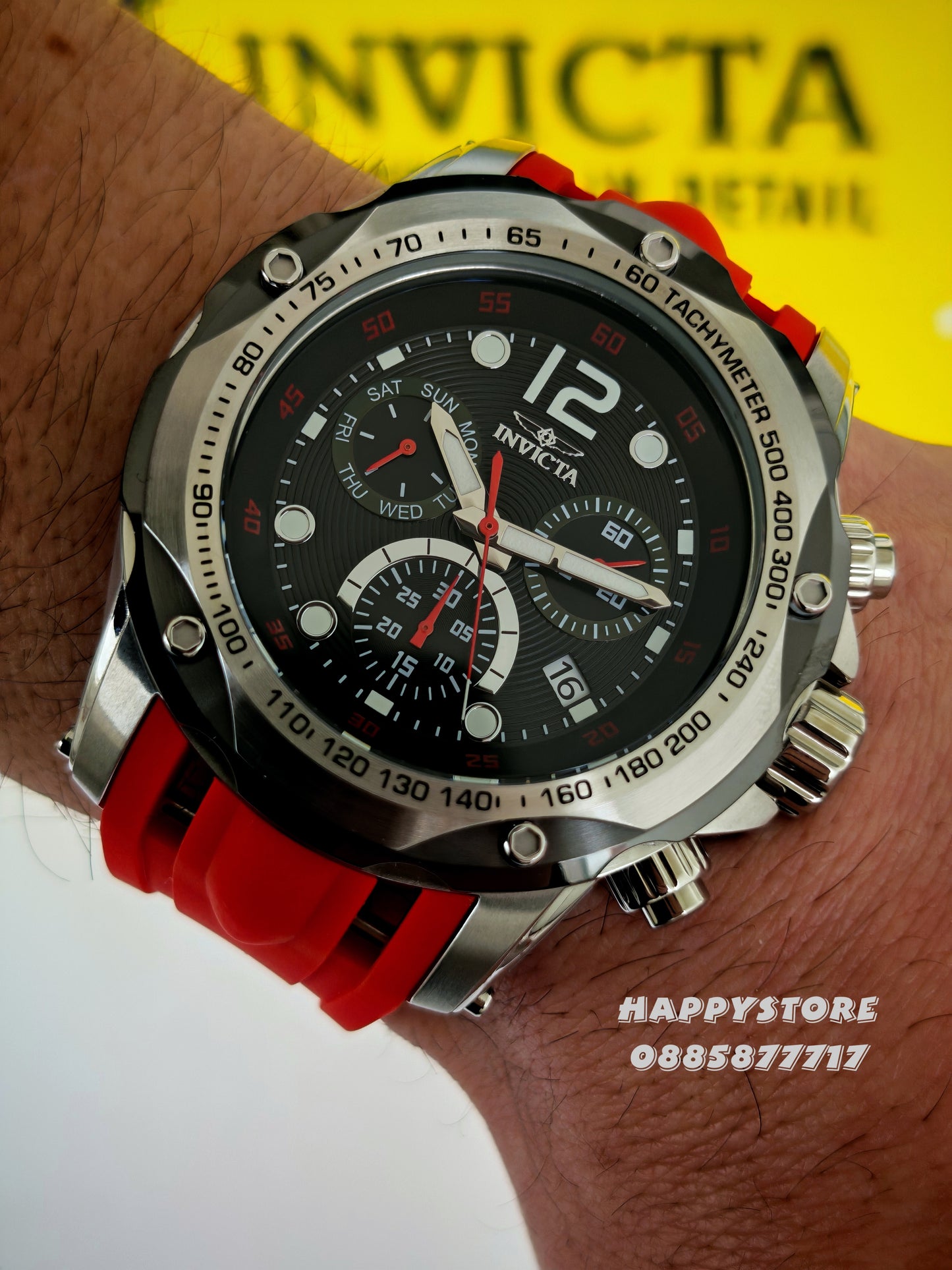 INVICTA Speedway Red Swiss Ronda 51 mm