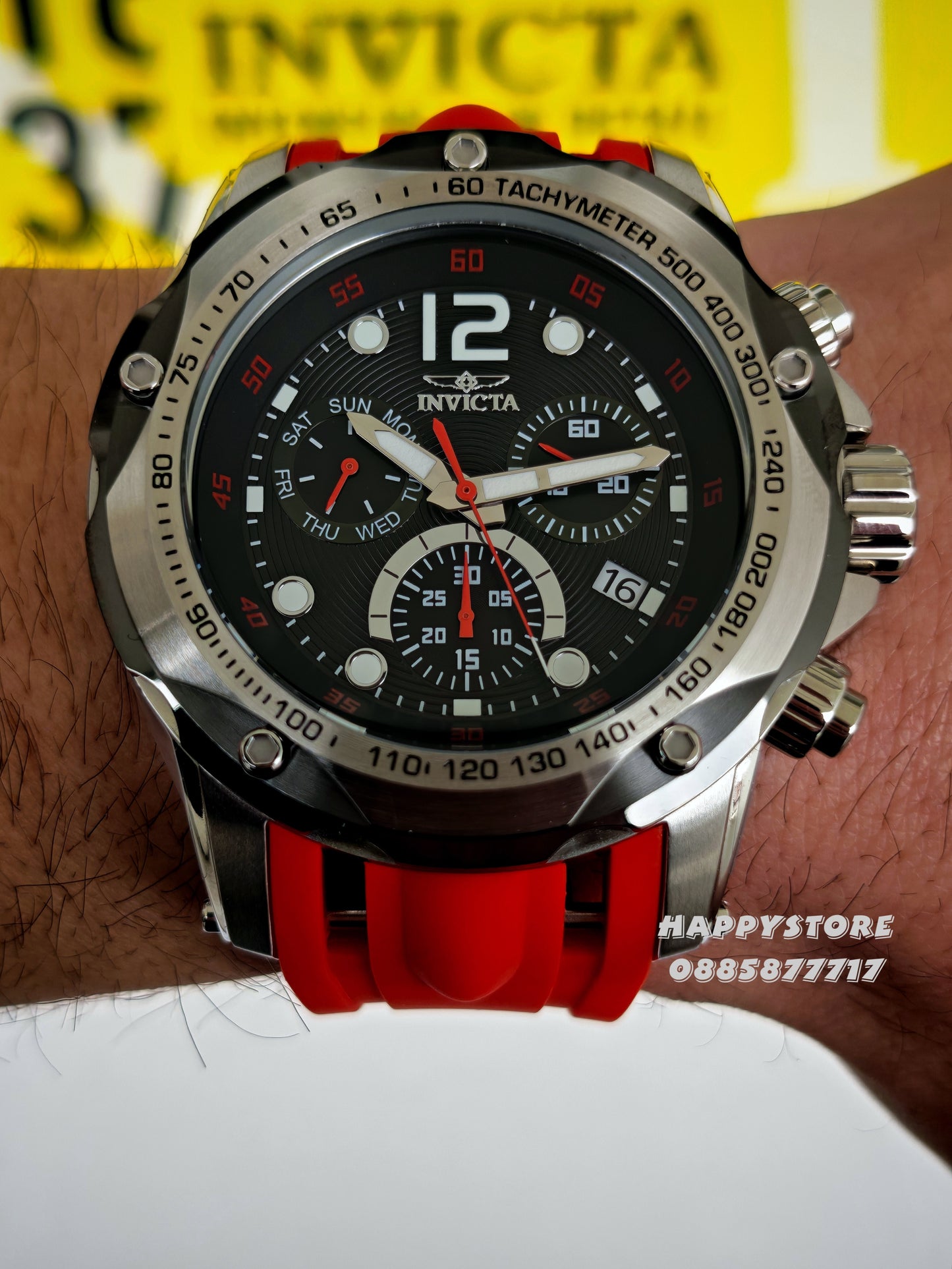INVICTA Speedway Red Swiss Ronda 51 mm
