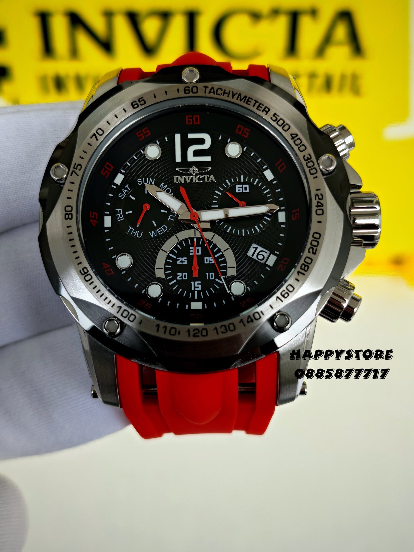 INVICTA Speedway Red Swiss Ronda 51 mm
