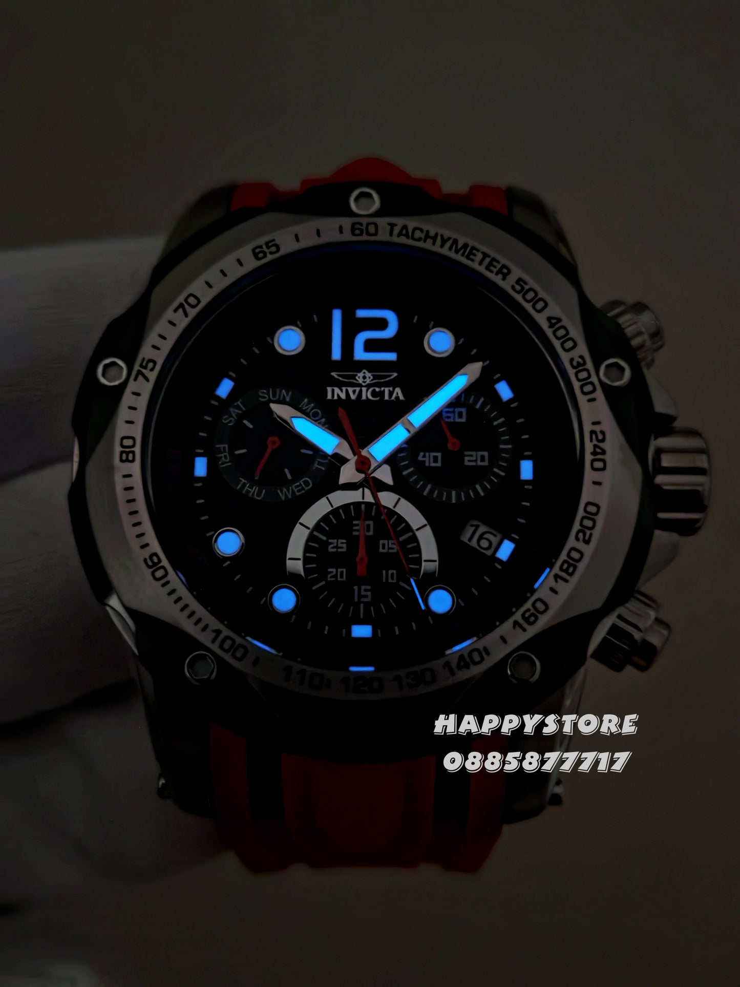 INVICTA Speedway Red Swiss Ronda 51 mm