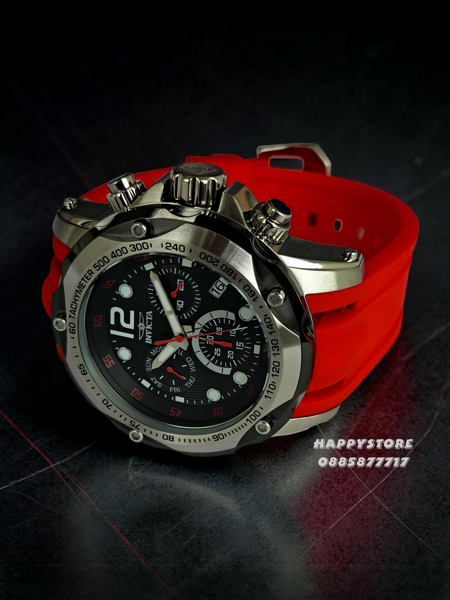 INVICTA Speedway Red Swiss Ronda 51 mm