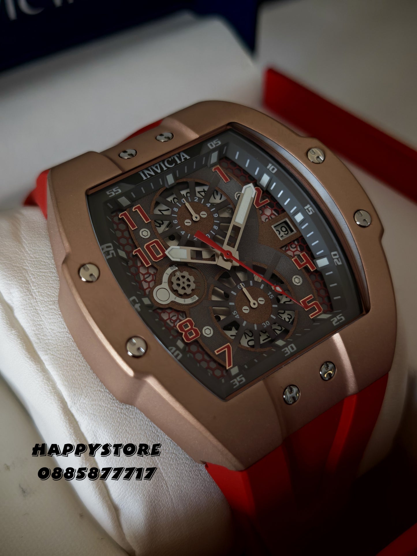 INVICTA Racing Srada Red/Rose Gold 47 mm