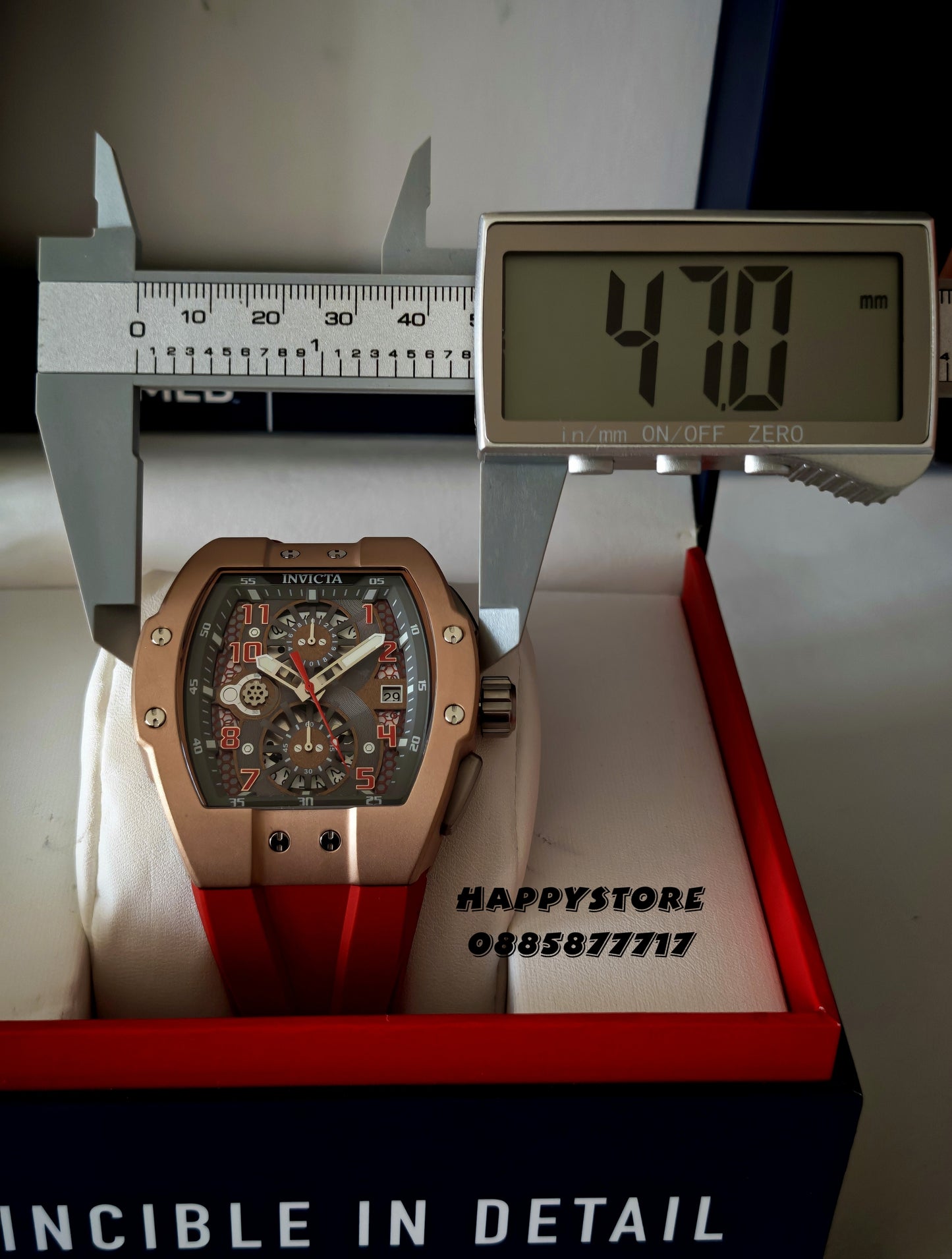 INVICTA Racing Srada Red/Rose Gold 47 mm