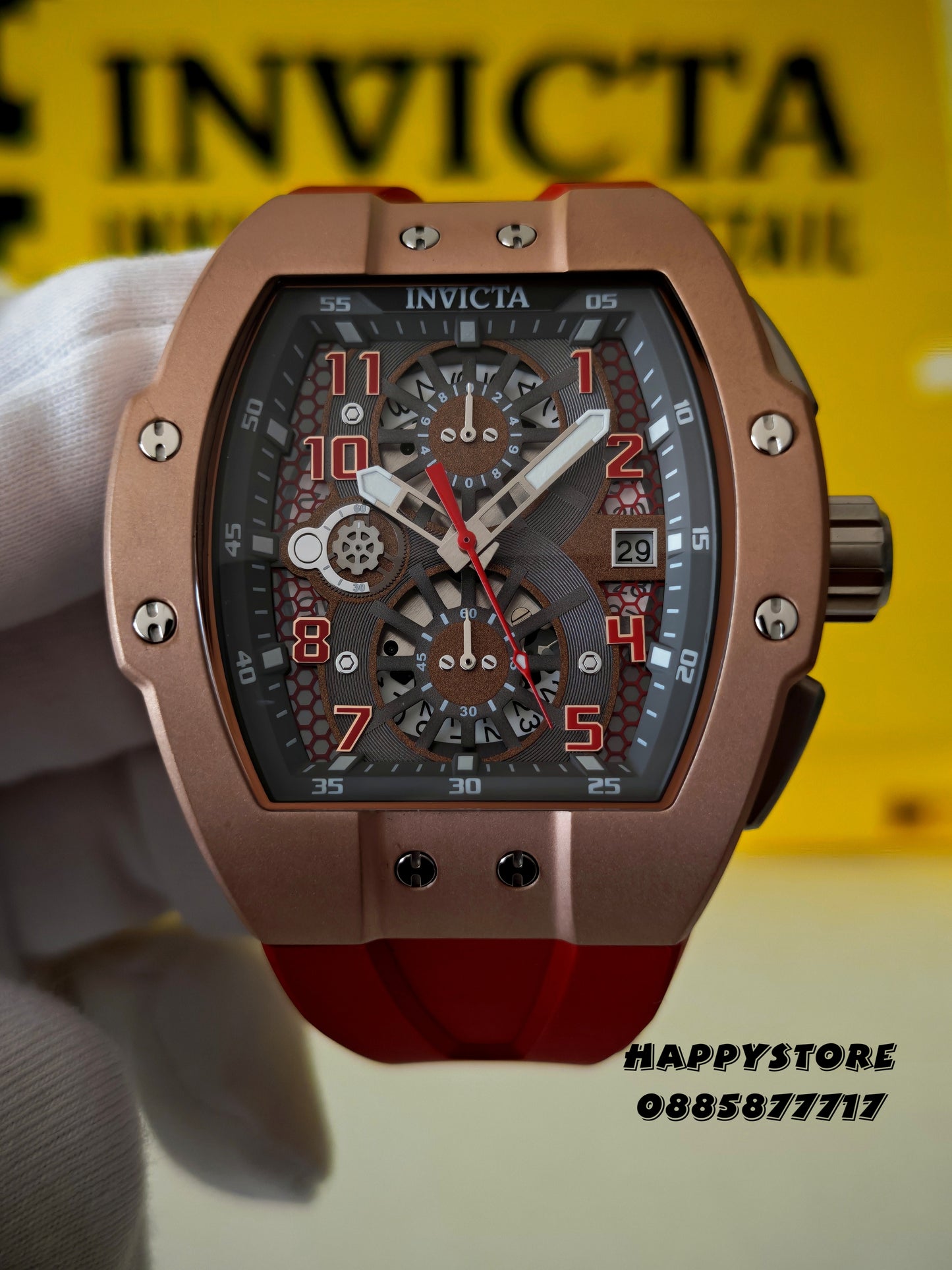 INVICTA Racing Srada Red/Rose Gold 47 mm