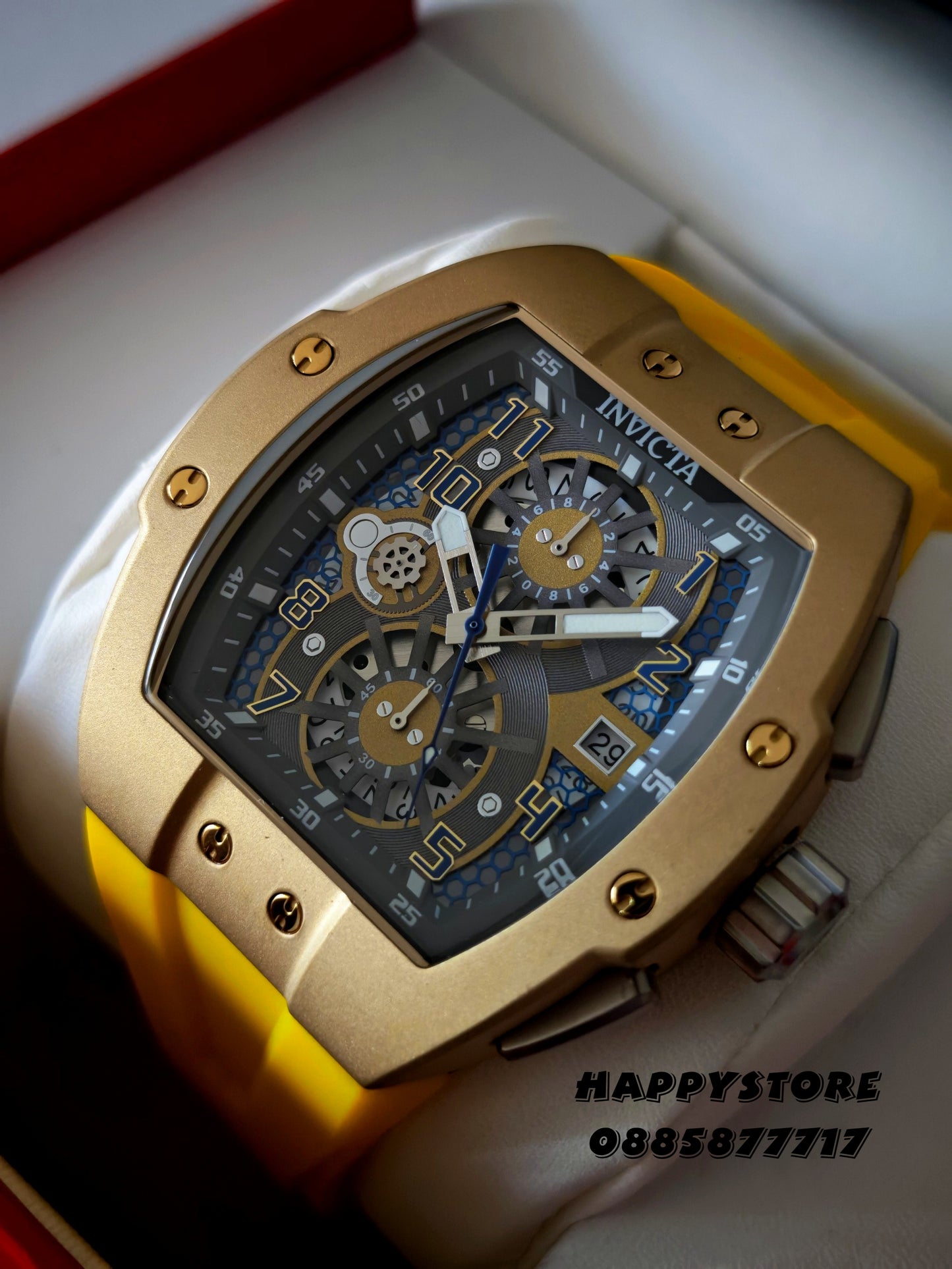 INVICTA Strada Yellow/Gold 47 mm