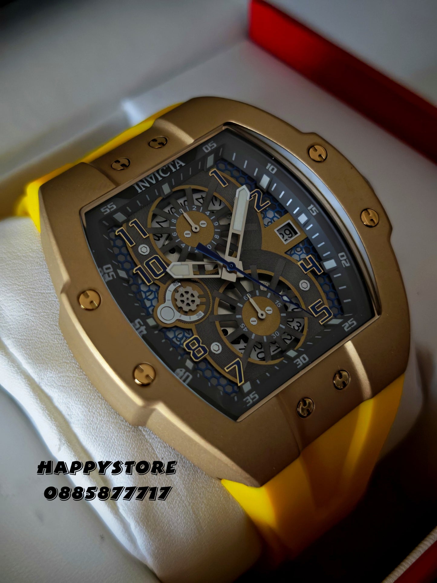INVICTA Strada Yellow/Gold 47 mm
