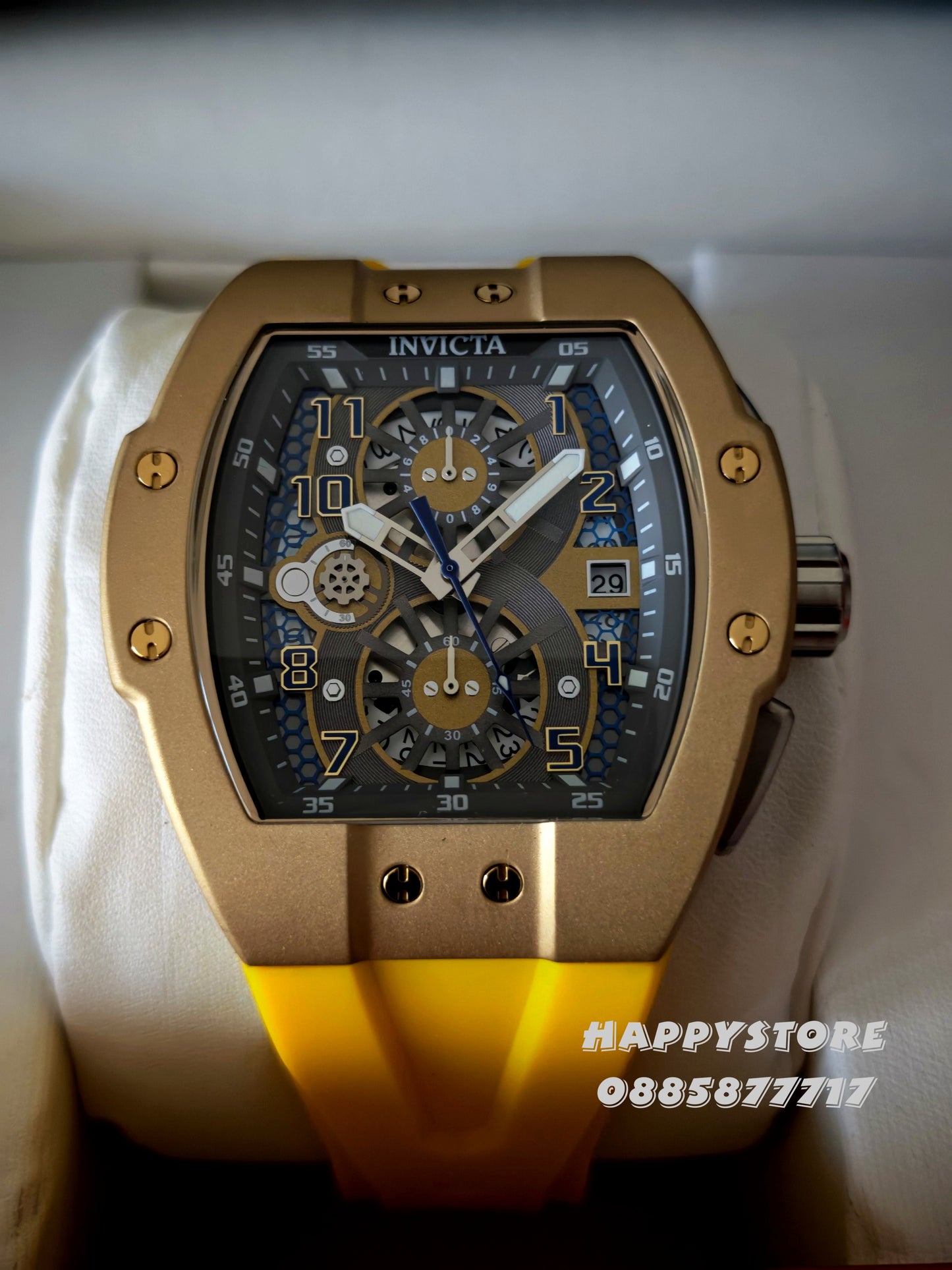 INVICTA Strada Yellow/Gold 47 mm