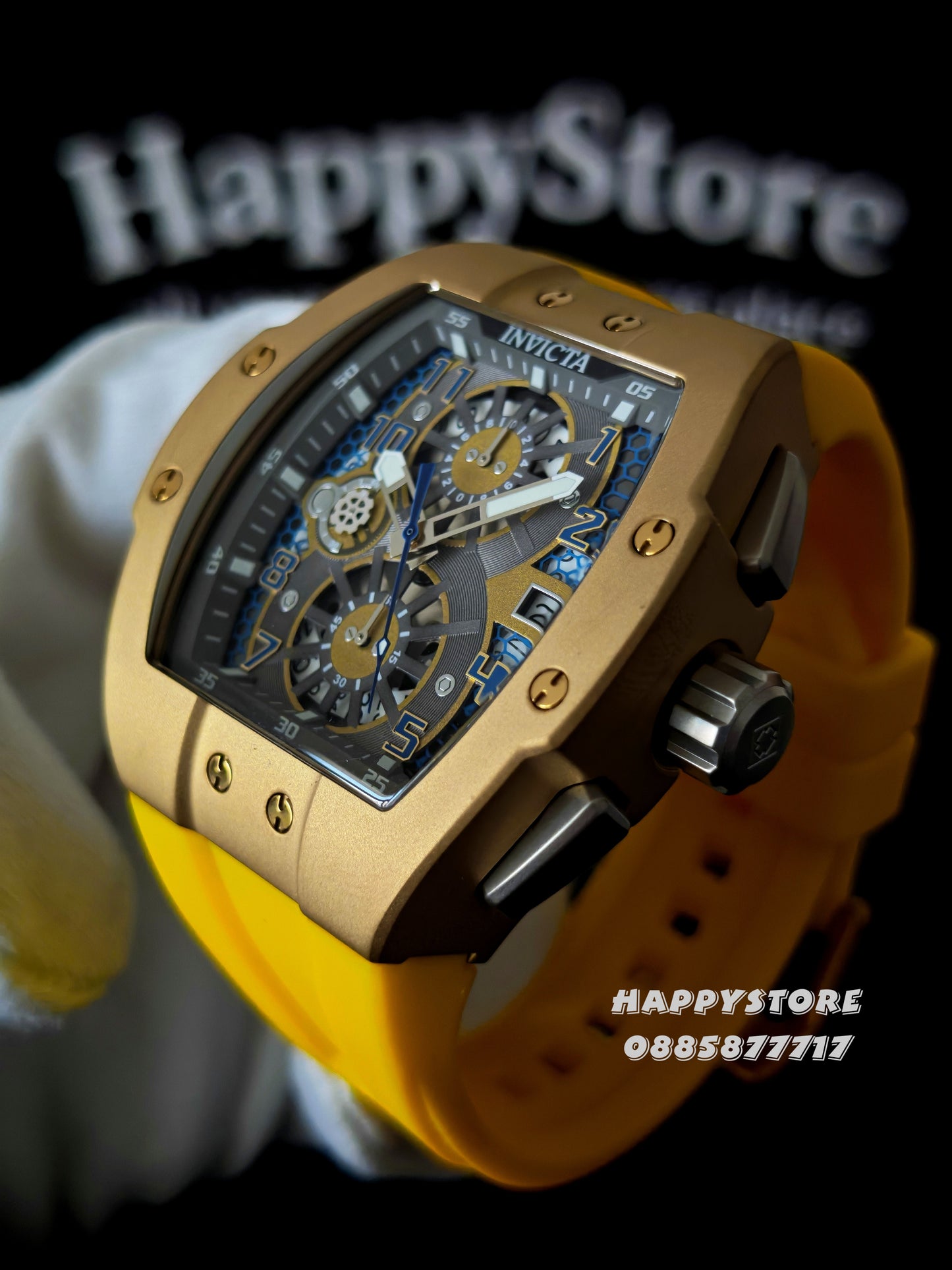INVICTA Strada Yellow/Gold 47 mm