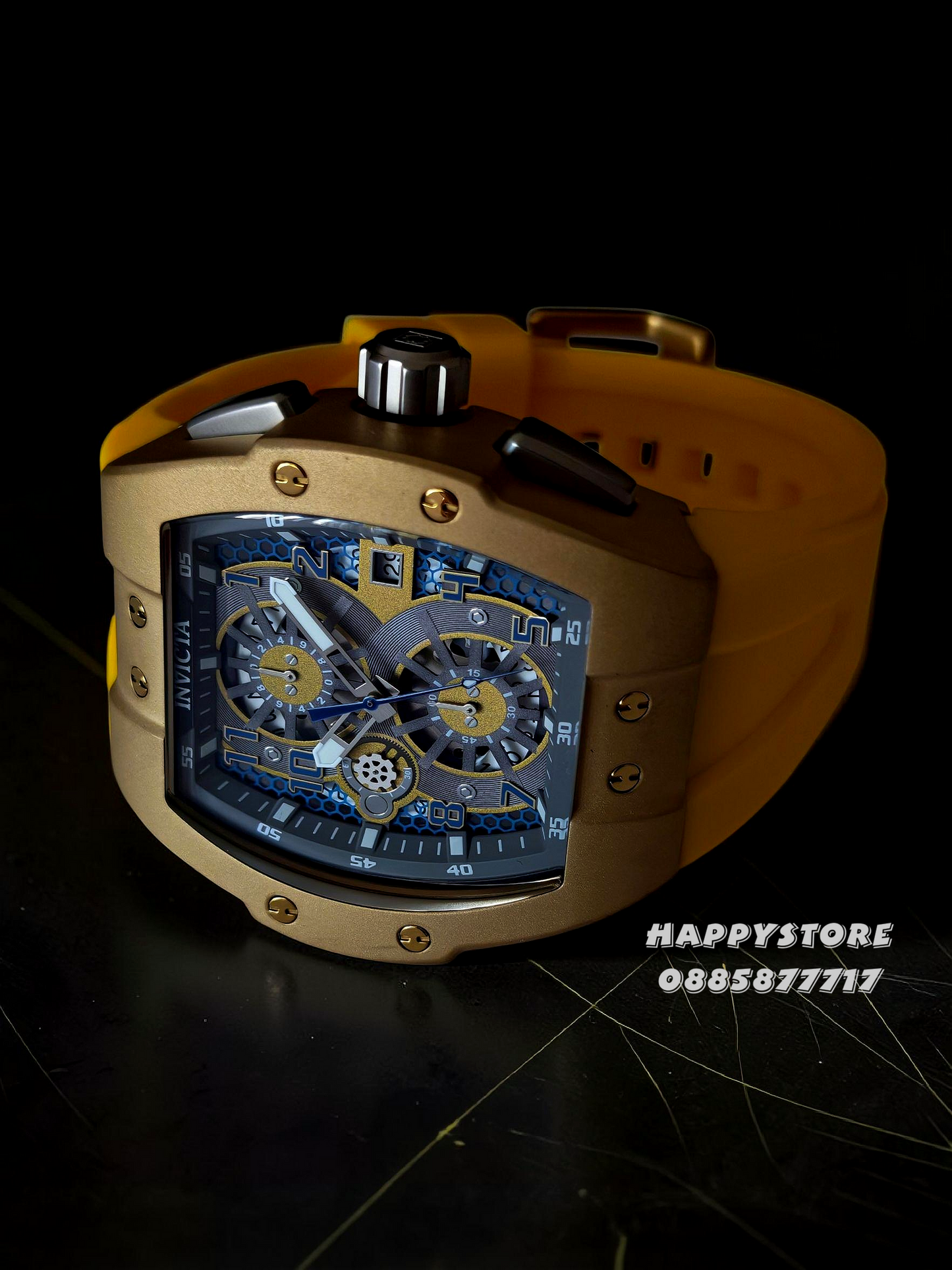 INVICTA Strada Yellow/Gold 47 mm