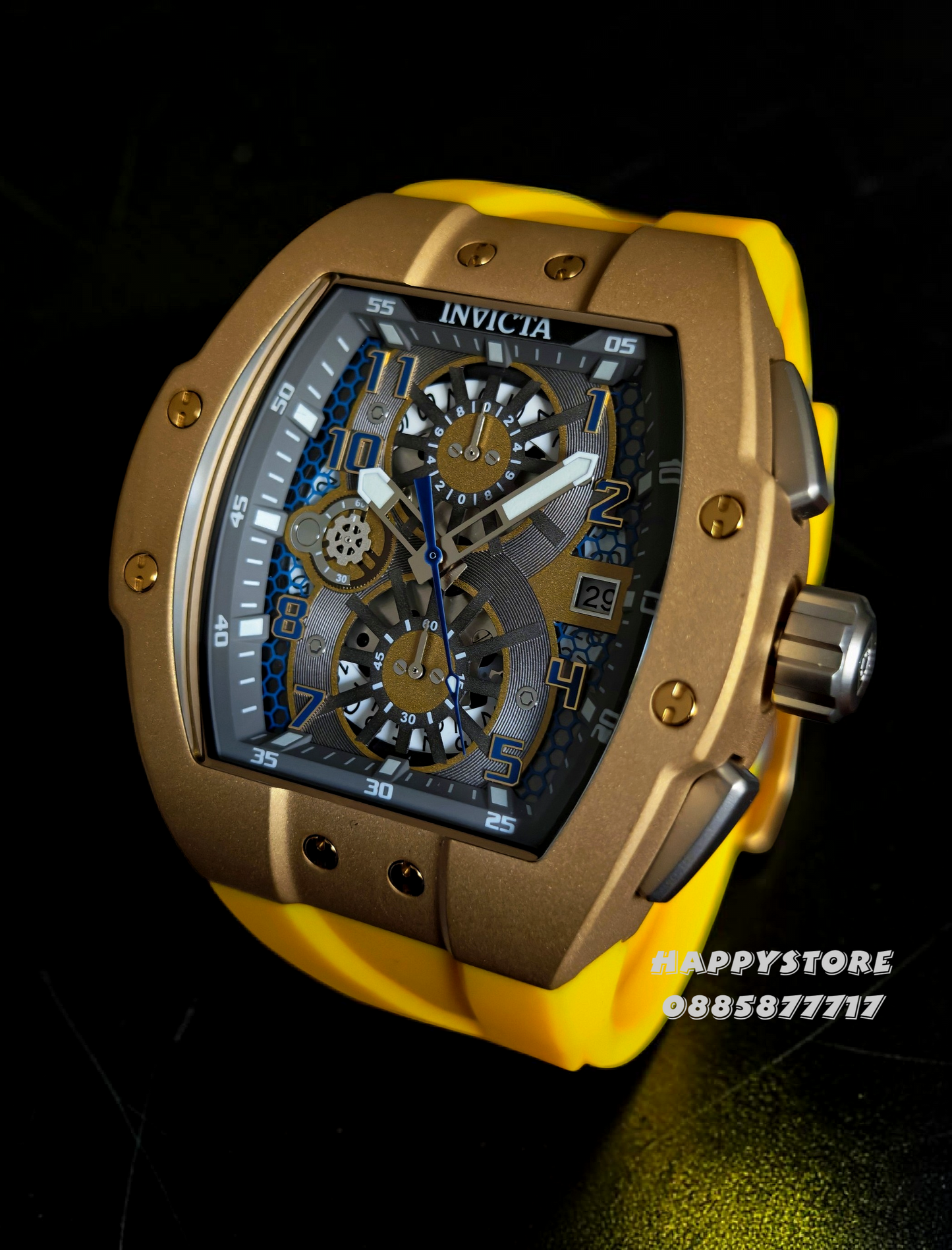 INVICTA Strada Yellow/Gold 47 mm